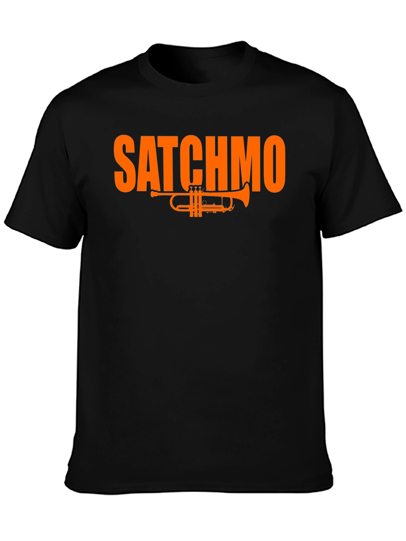 Satchmo Trumpet Graphic Black T-Shirt