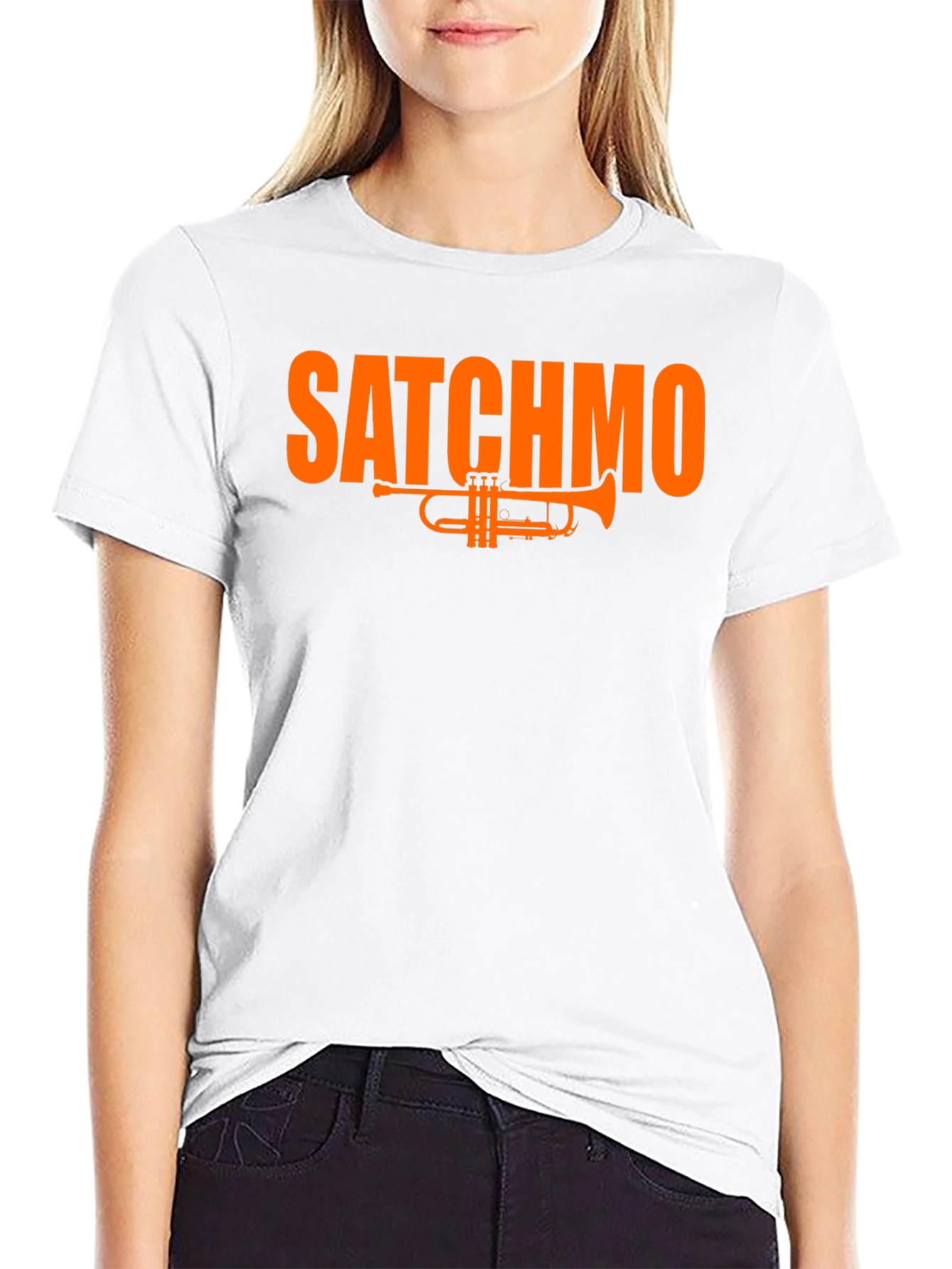 Satchmo Trumpet Graphic Black T-Shirt