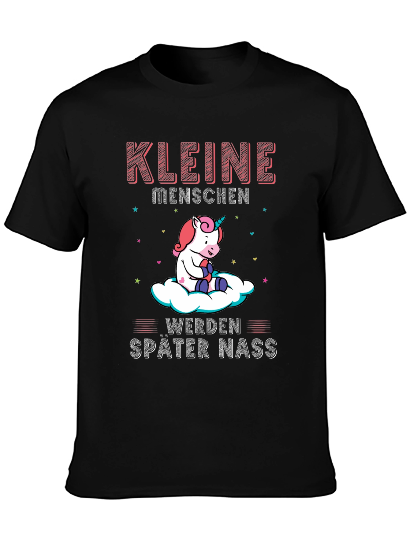 KLEINE MENSCHEN Unicorn Black T-Shirt