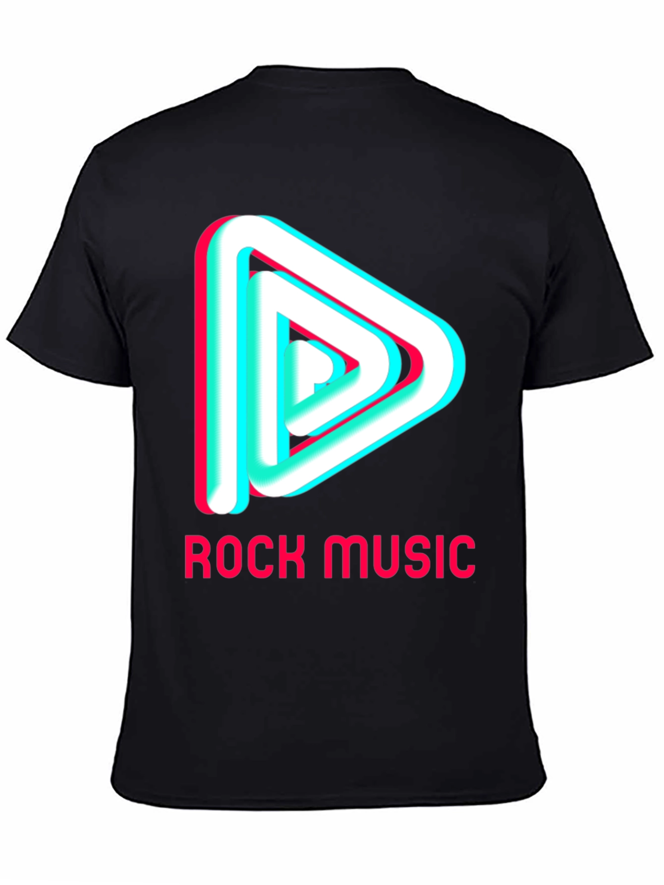 Rock Music Graphic Tee - Black Cotton T-Shirt