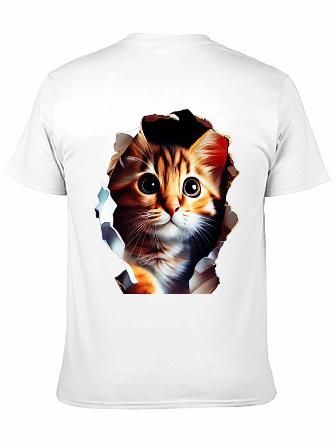 Cute Cat Graphic Tee - Mens Black T-Shirt
