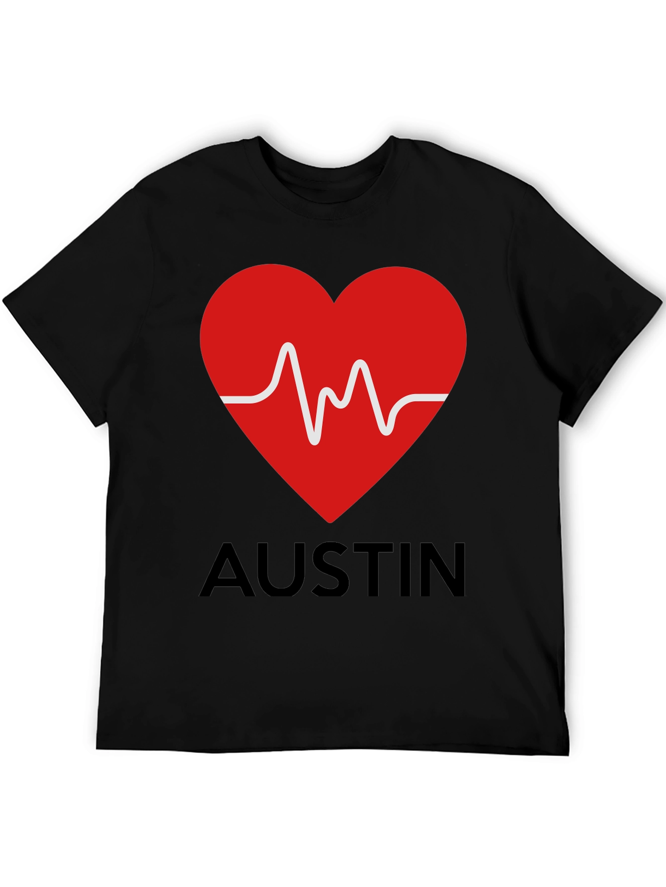 Austin Heartbeat T-Shirt - Stylish Graphic Tee
