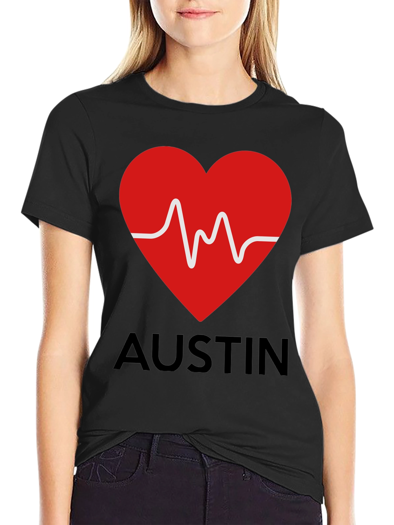Austin Heartbeat T-Shirt - Stylish Graphic Tee