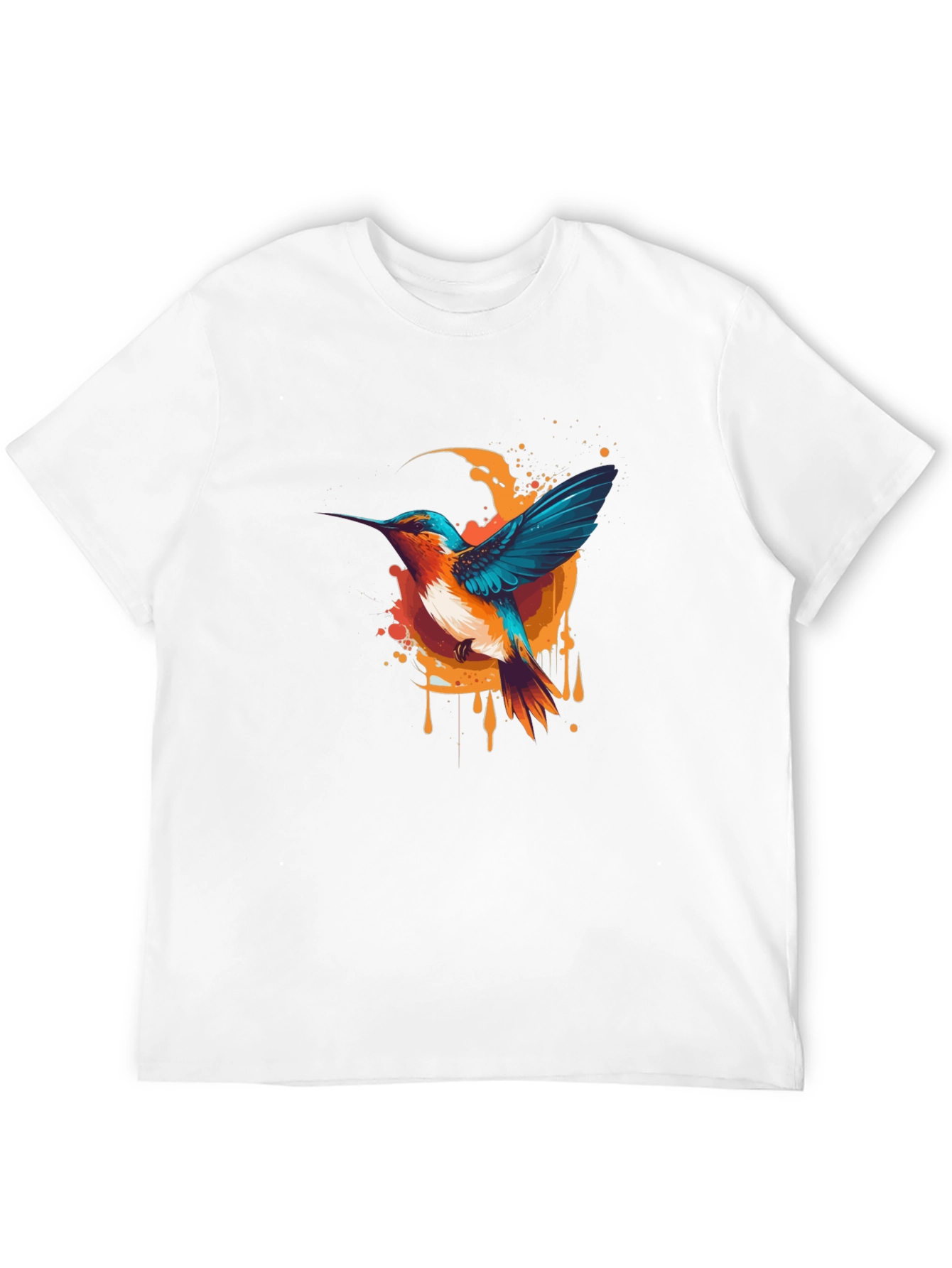 Hummingbird Graphic Tee - Stylish Black T-Shirt