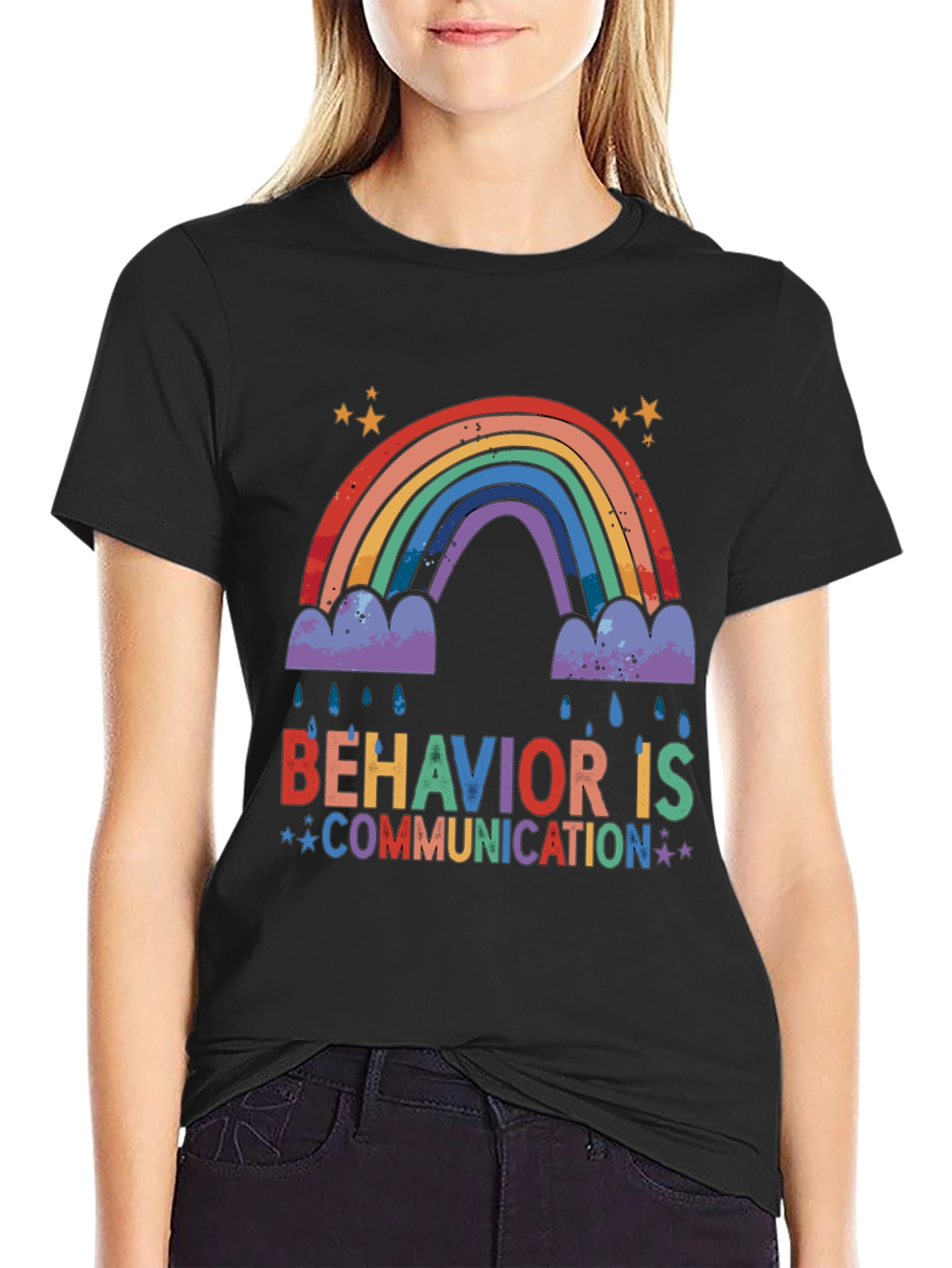 Behavior is Communication Rainbow T-Shirt