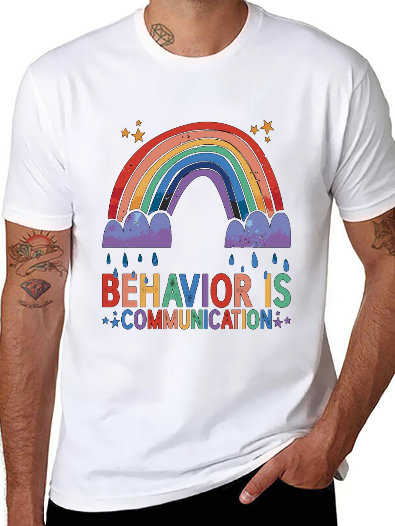 Behavior is Communication Rainbow T-Shirt