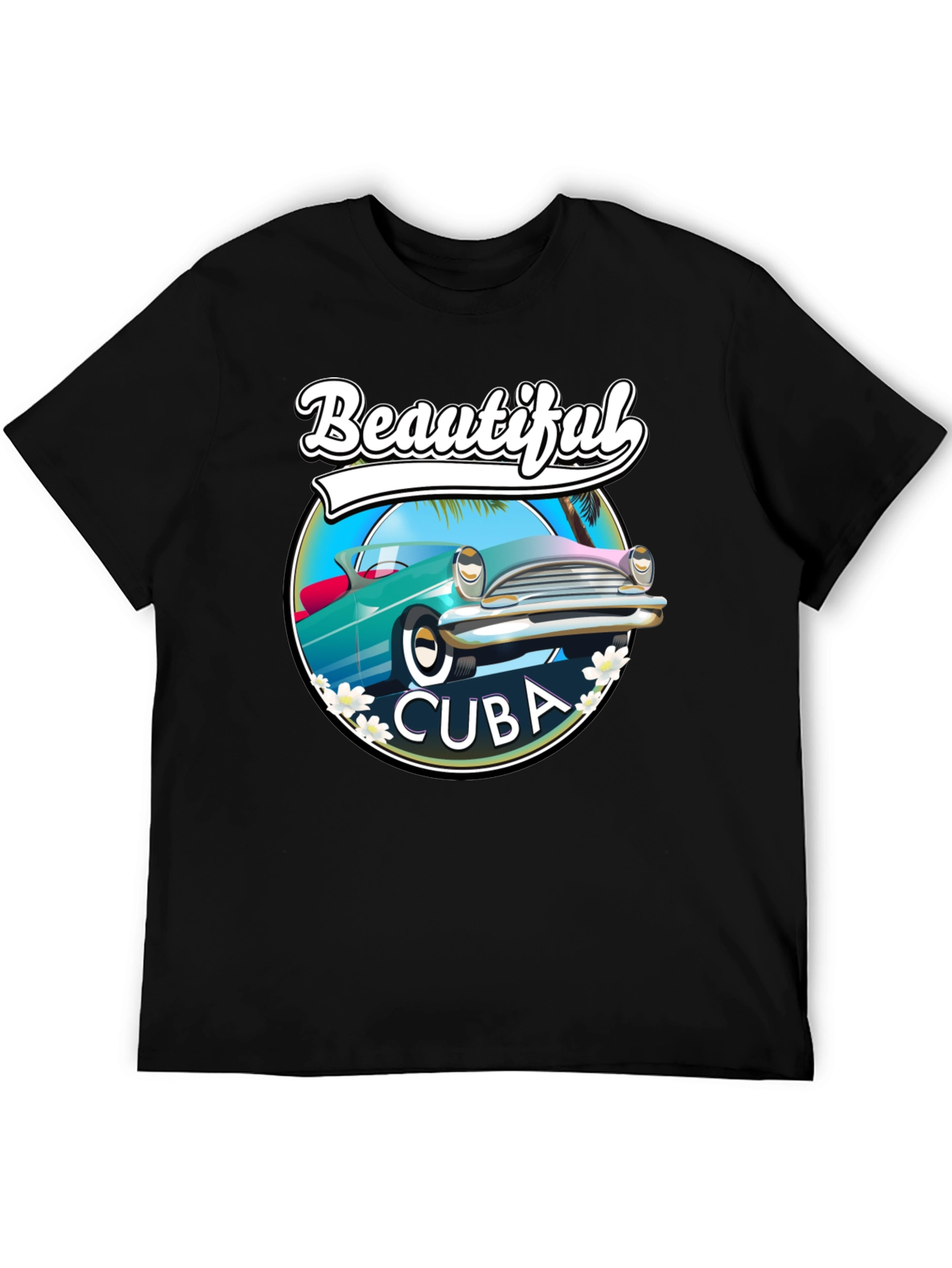 Beautiful Cuba Car Graphic T-Shirt