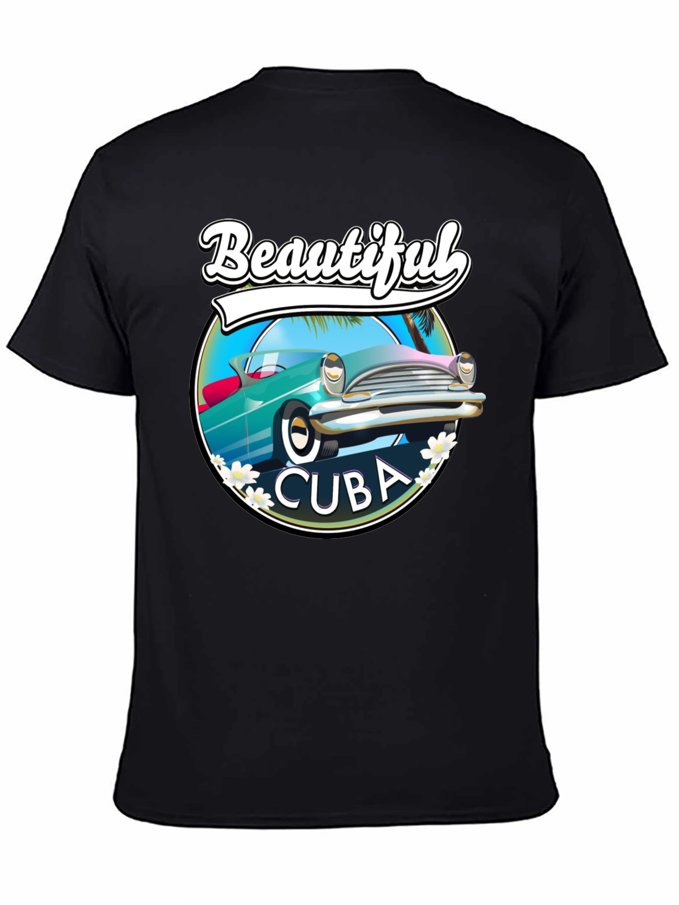 Beautiful Cuba Car Graphic T-Shirt