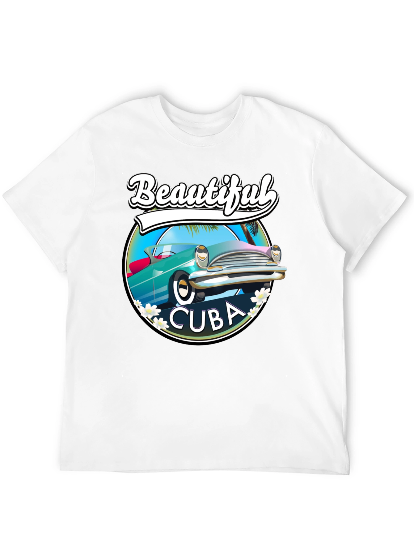 Beautiful Cuba Car Graphic T-Shirt