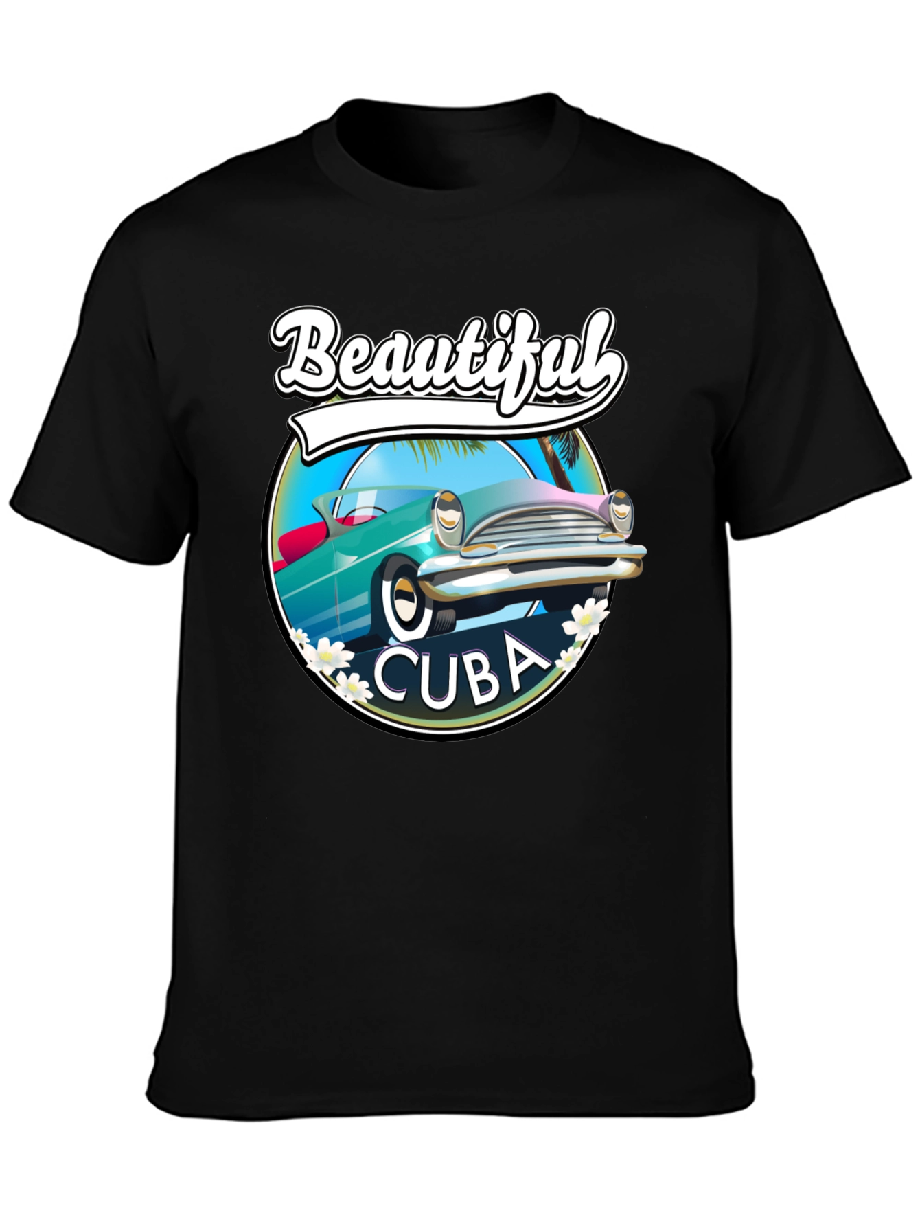 Beautiful Cuba Car Graphic T-Shirt