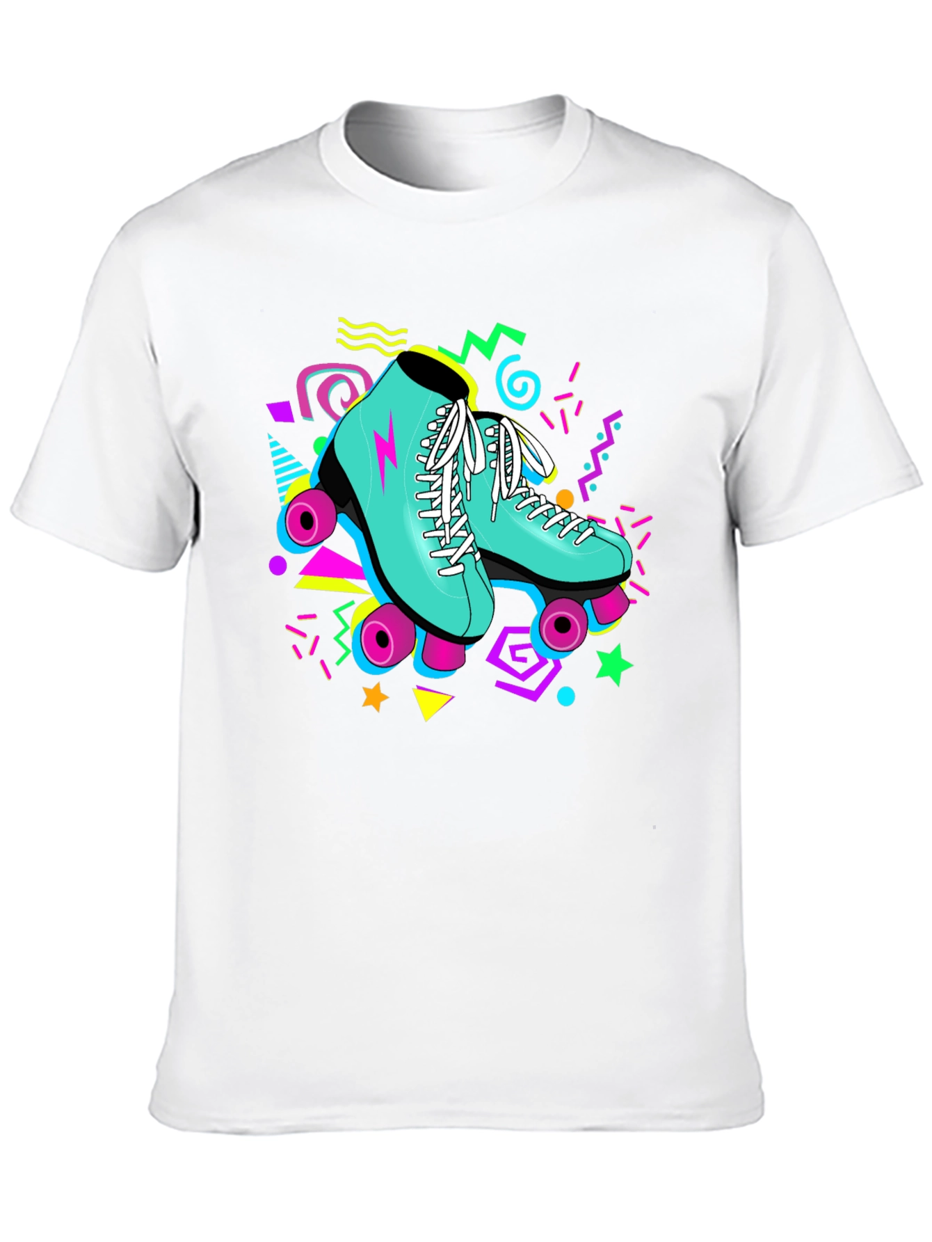 Retro Roller Skate T-Shirt - 80s Style Graphic Tee
