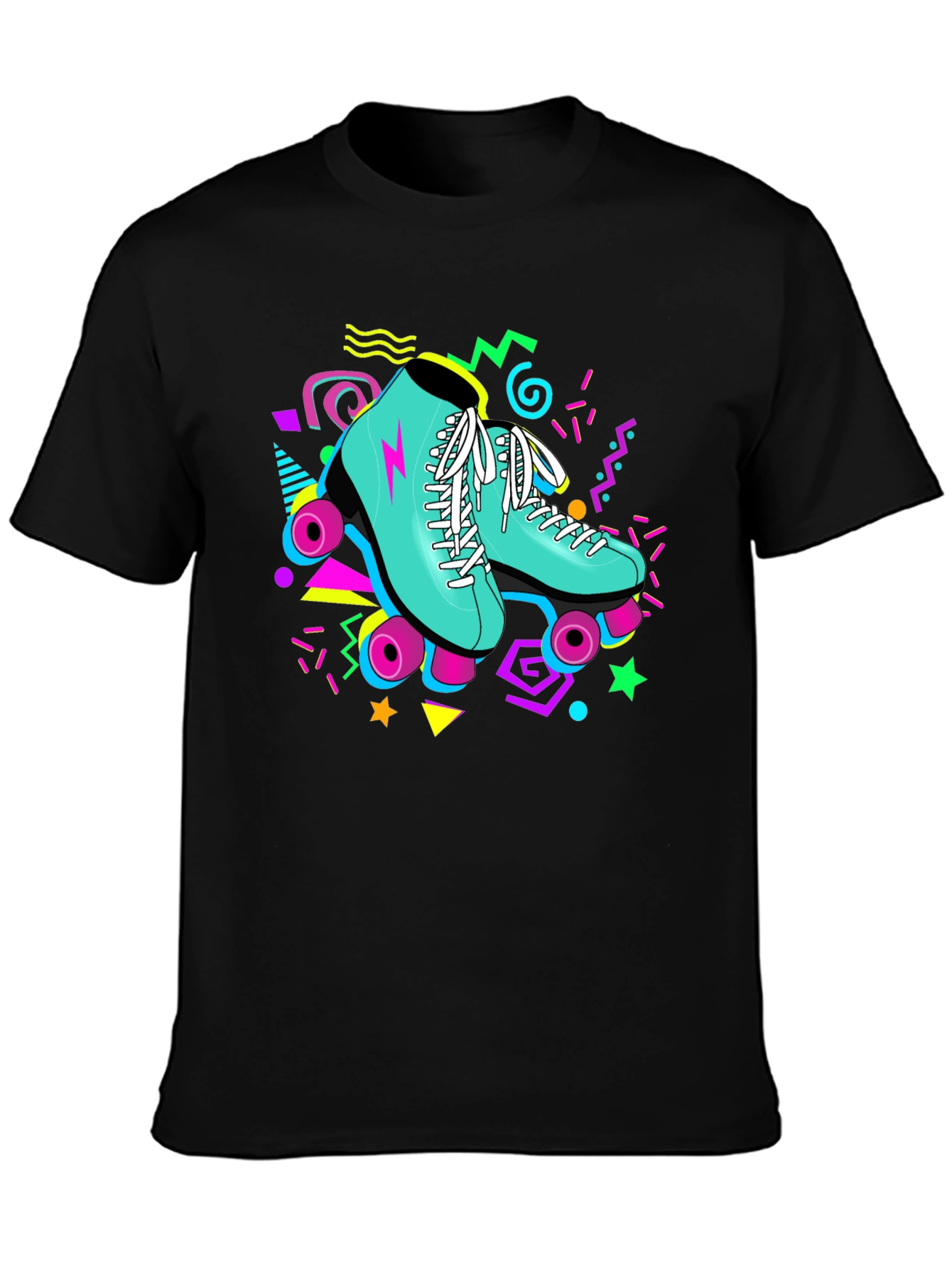Retro Roller Skate T-Shirt - 80s Style Graphic Tee