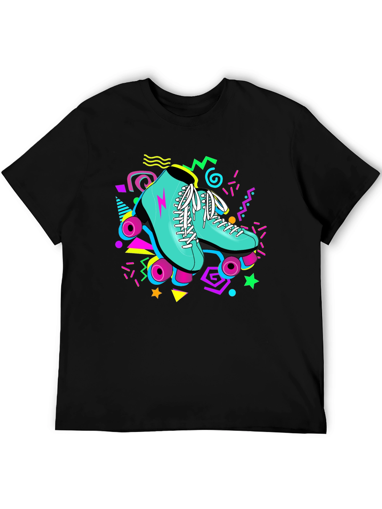 Retro Roller Skate T-Shirt - 80s Style Graphic Tee