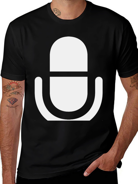 Podcast Microphone Graphic Tee - Cool & Comfortable