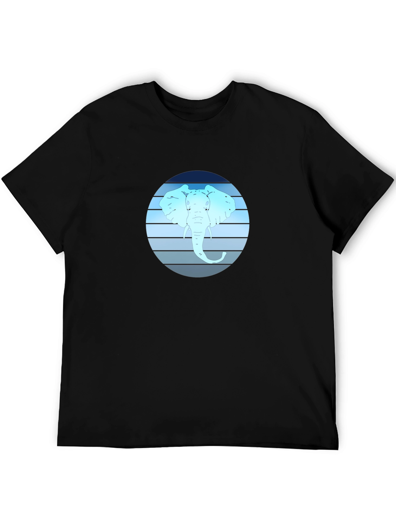 Elephant Graphic Tee - Black Cotton Blend