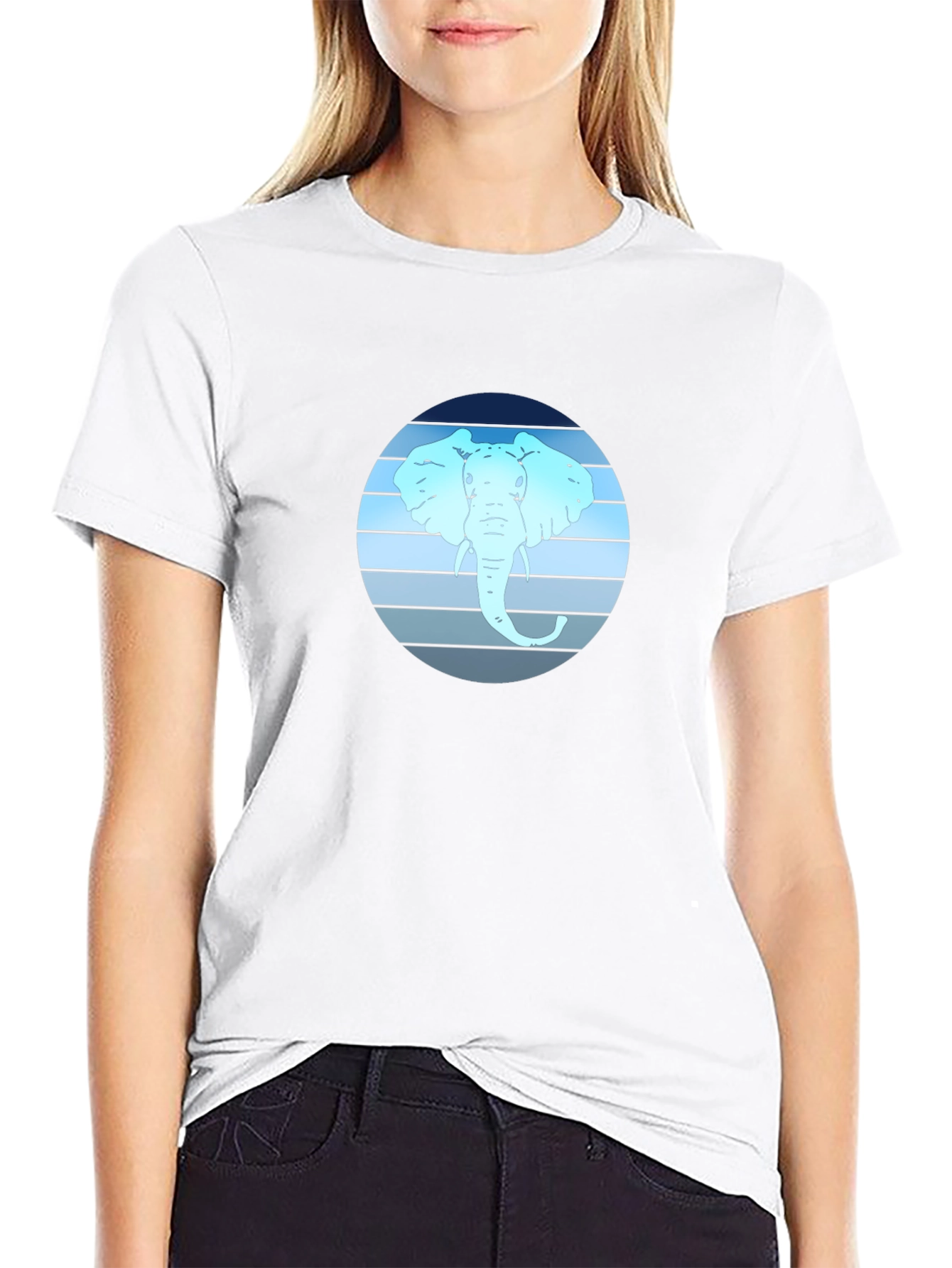Elephant Graphic Tee - Black Cotton Blend