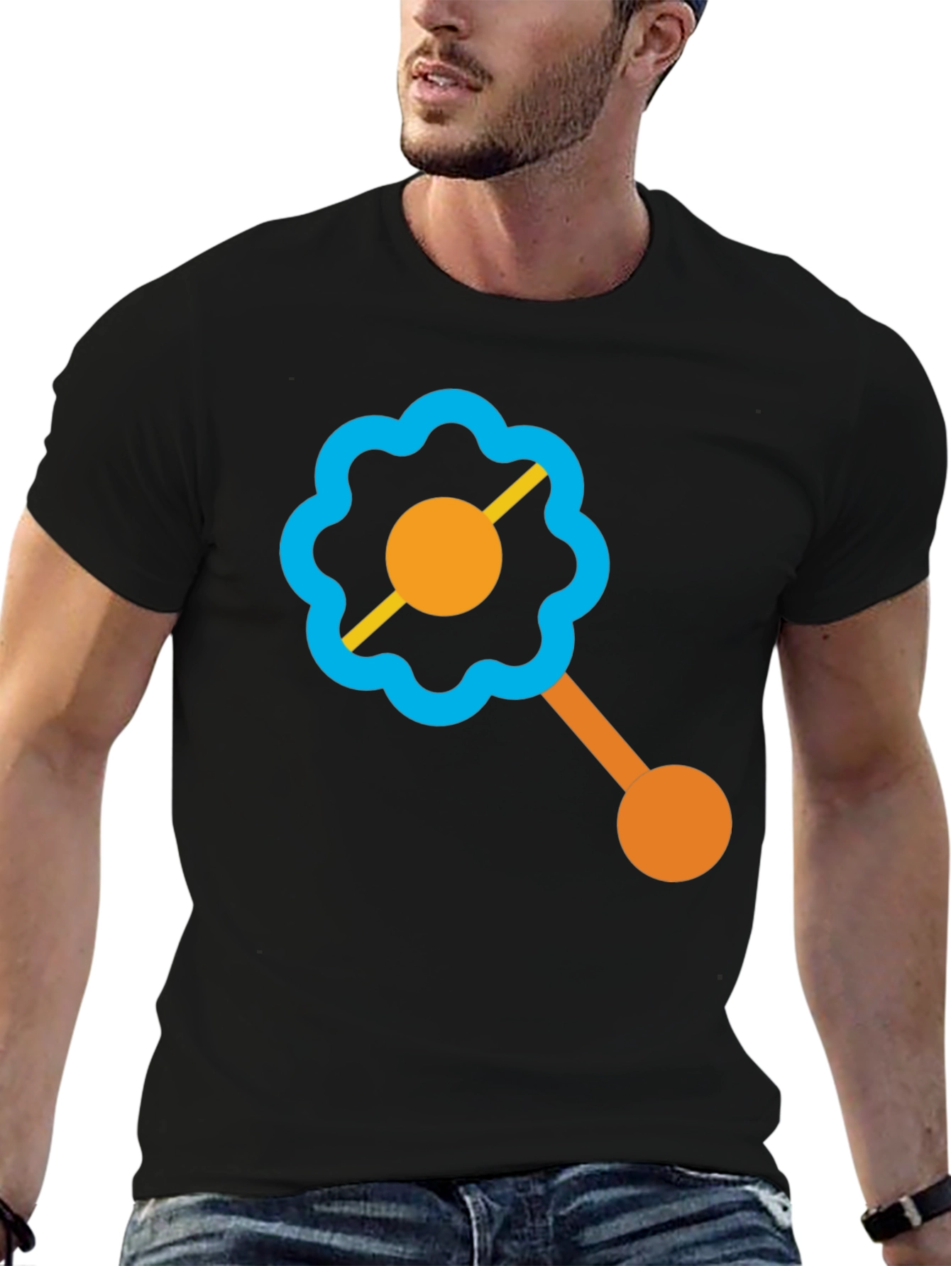Baby Rattle Graphic Tee - Black Cotton Comfort