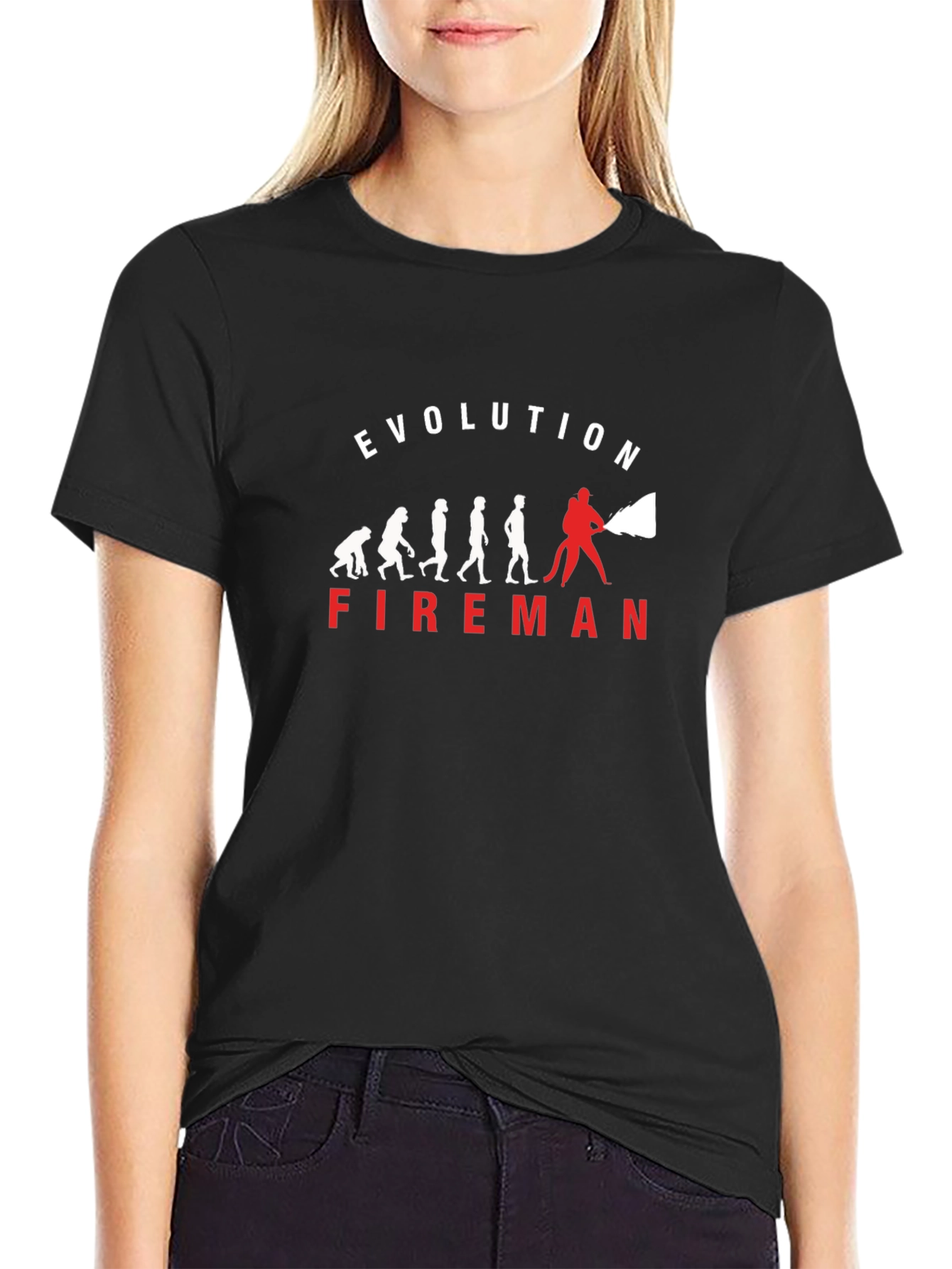 Fireman Evolution Graphic T-Shirt - Black