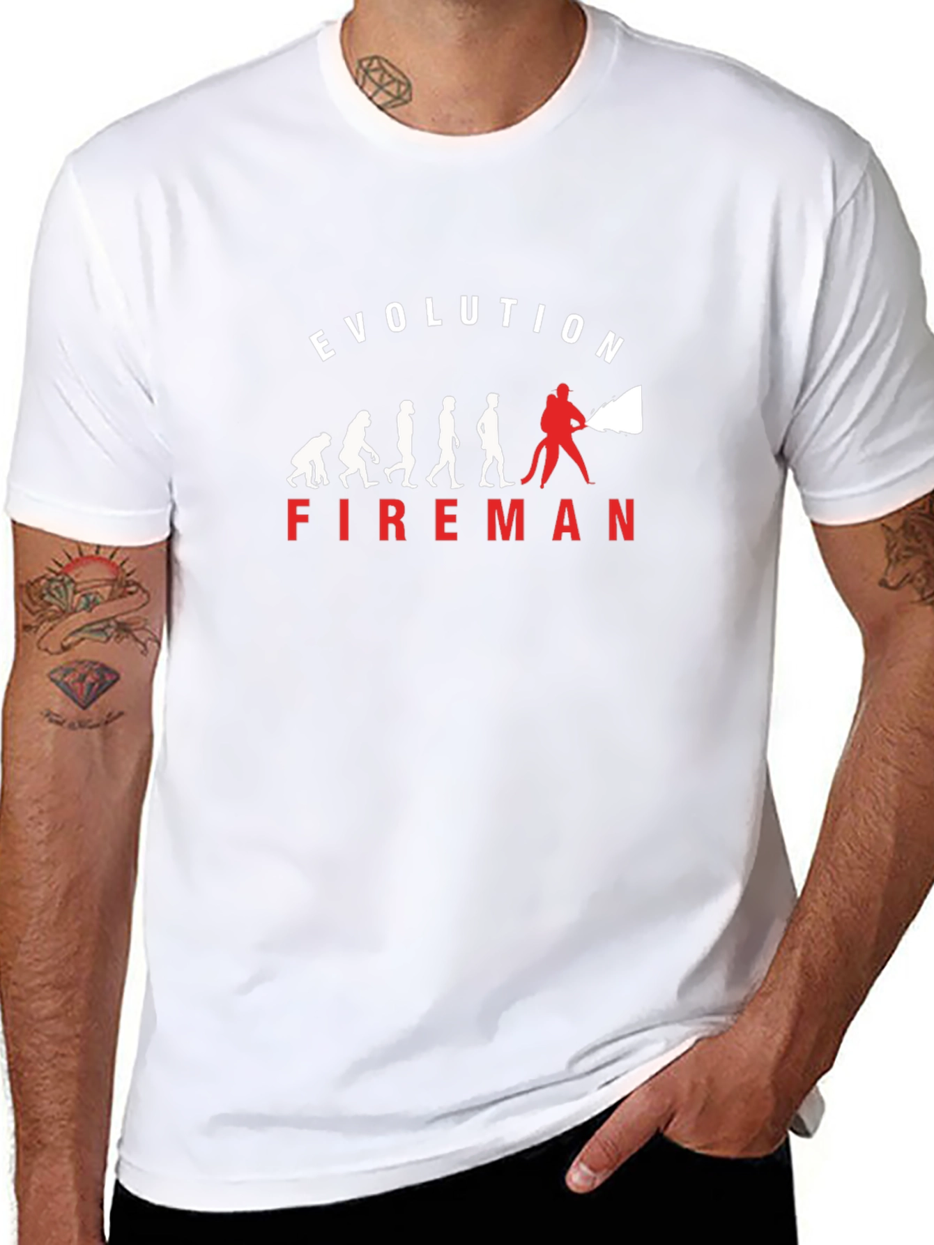 Fireman Evolution Graphic T-Shirt - Black