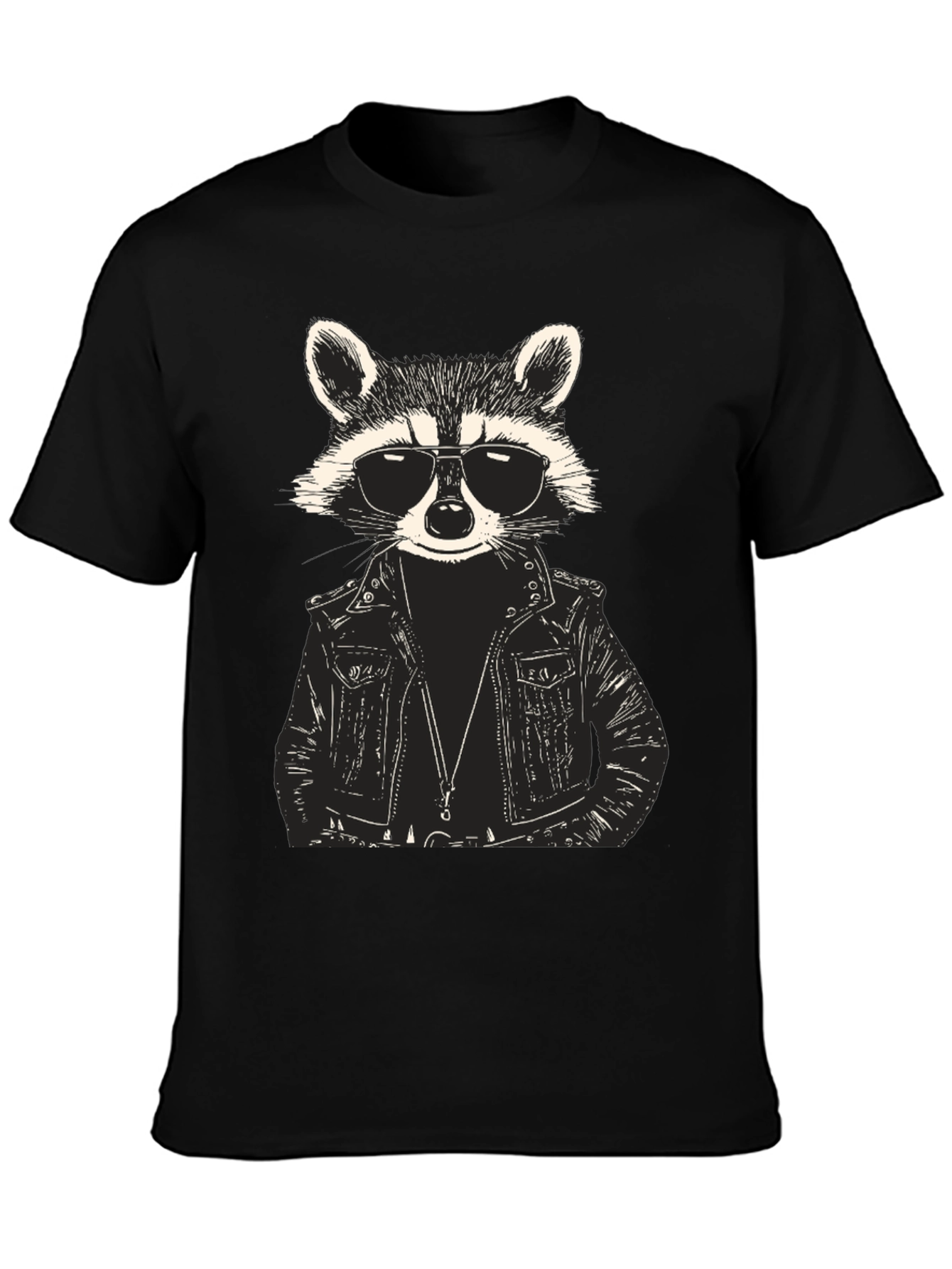 Raccoon Biker Graphic Tee - Cool & Edgy Design