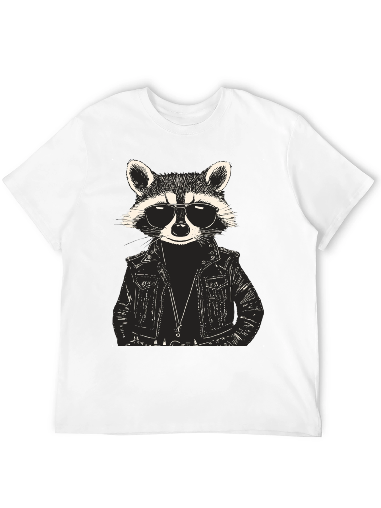 Raccoon Biker Graphic Tee - Cool & Edgy Design