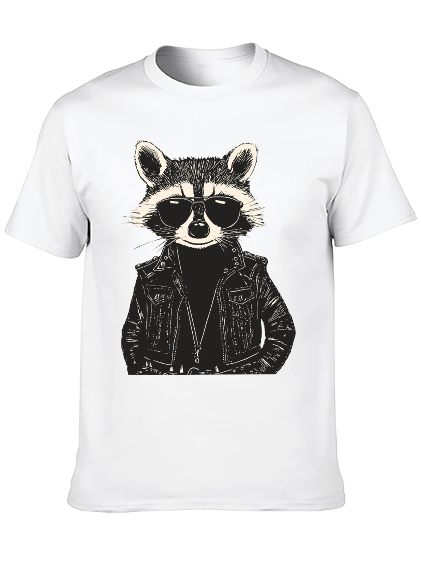 Raccoon Biker Graphic Tee - Cool & Edgy Design