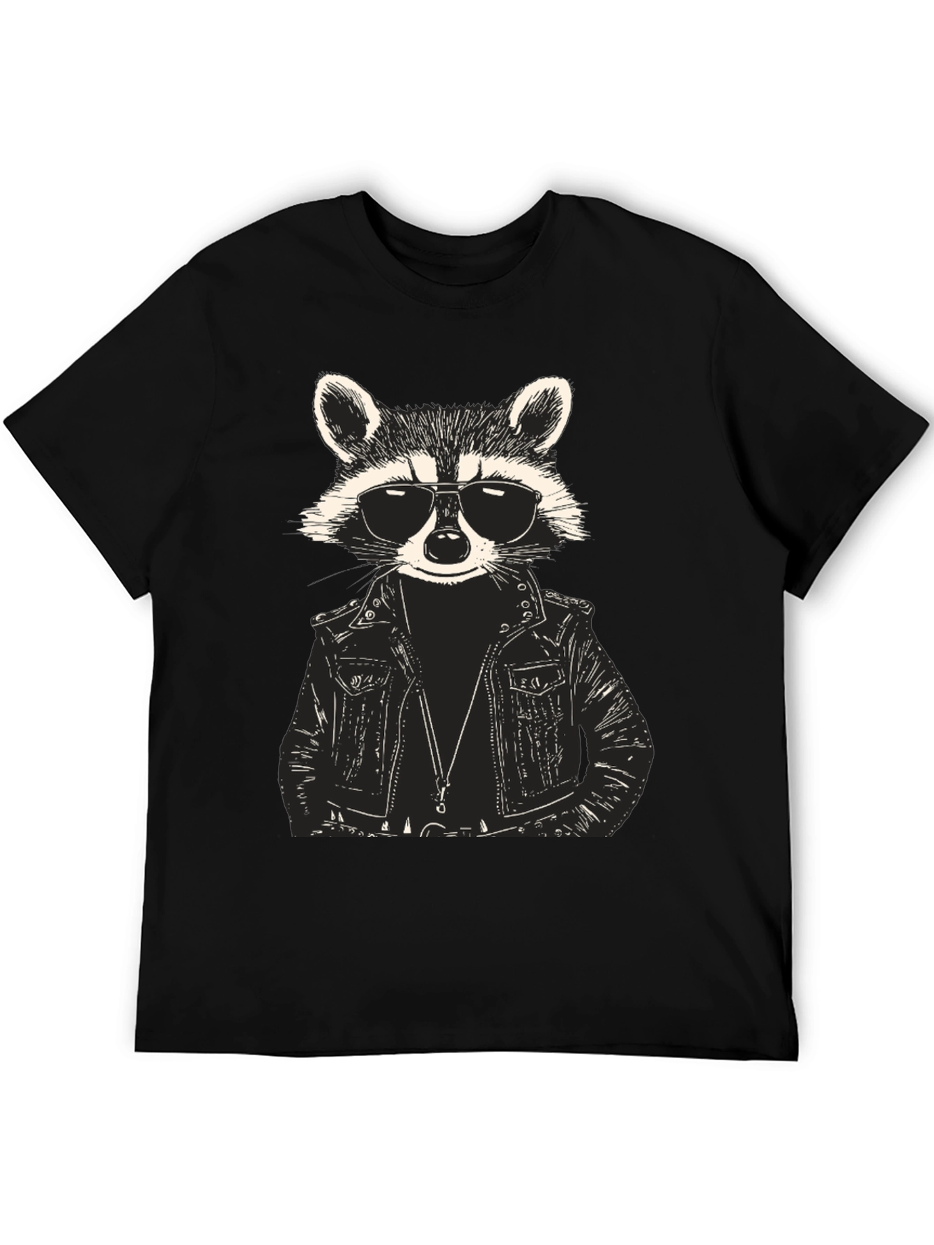 Raccoon Biker Graphic Tee - Cool & Edgy Design