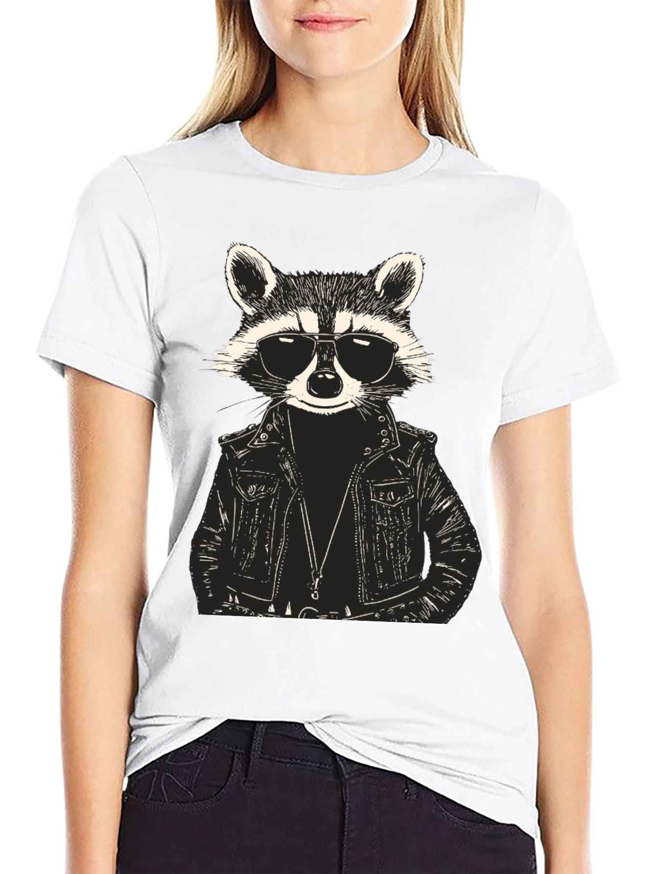Raccoon Biker Graphic Tee - Cool & Edgy Design