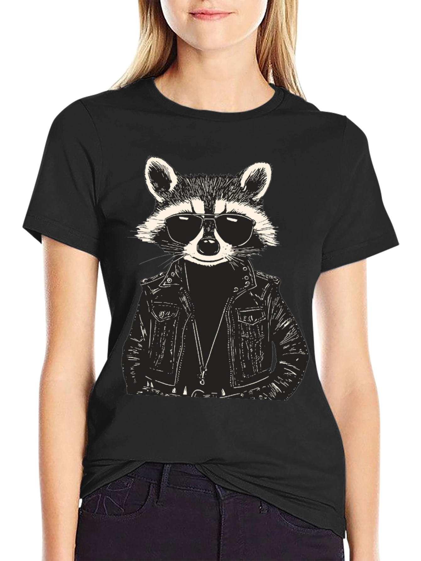 Raccoon Biker Graphic Tee - Cool & Edgy Design