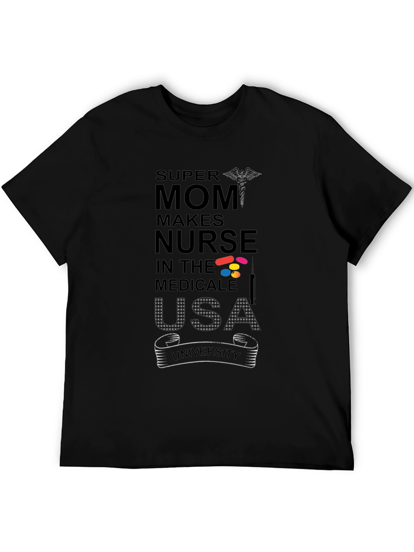 Super Mom Nurse Graphic T-Shirt