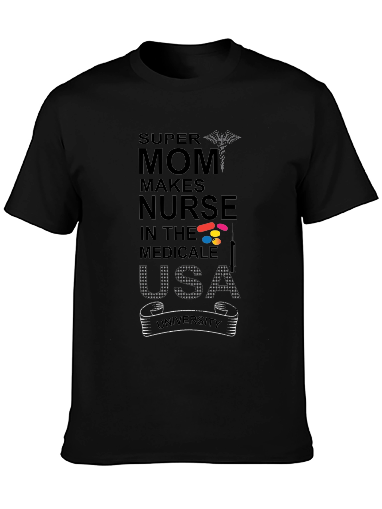 Super Mom Nurse Graphic T-Shirt