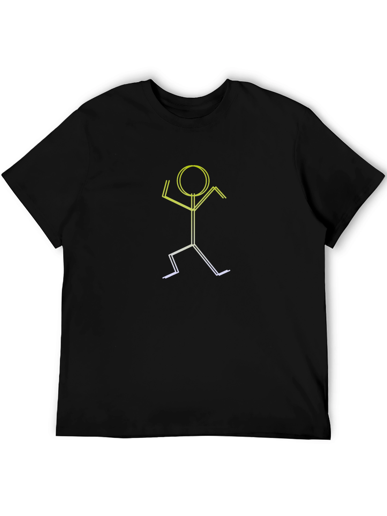 Stick Figure Graphic Tee - Funky Black T-Shirt