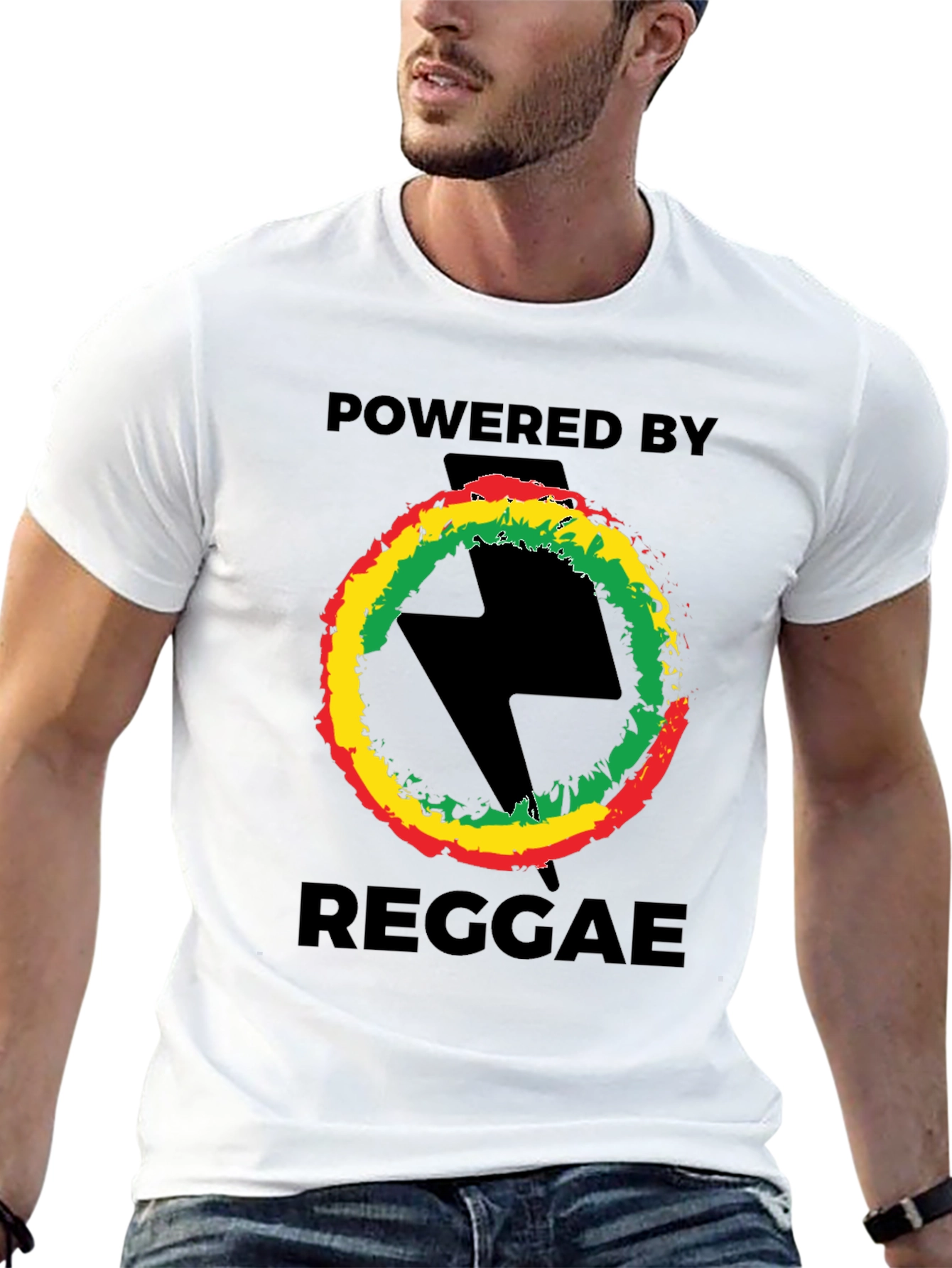 Powered By Reggae T-Shirt - Black