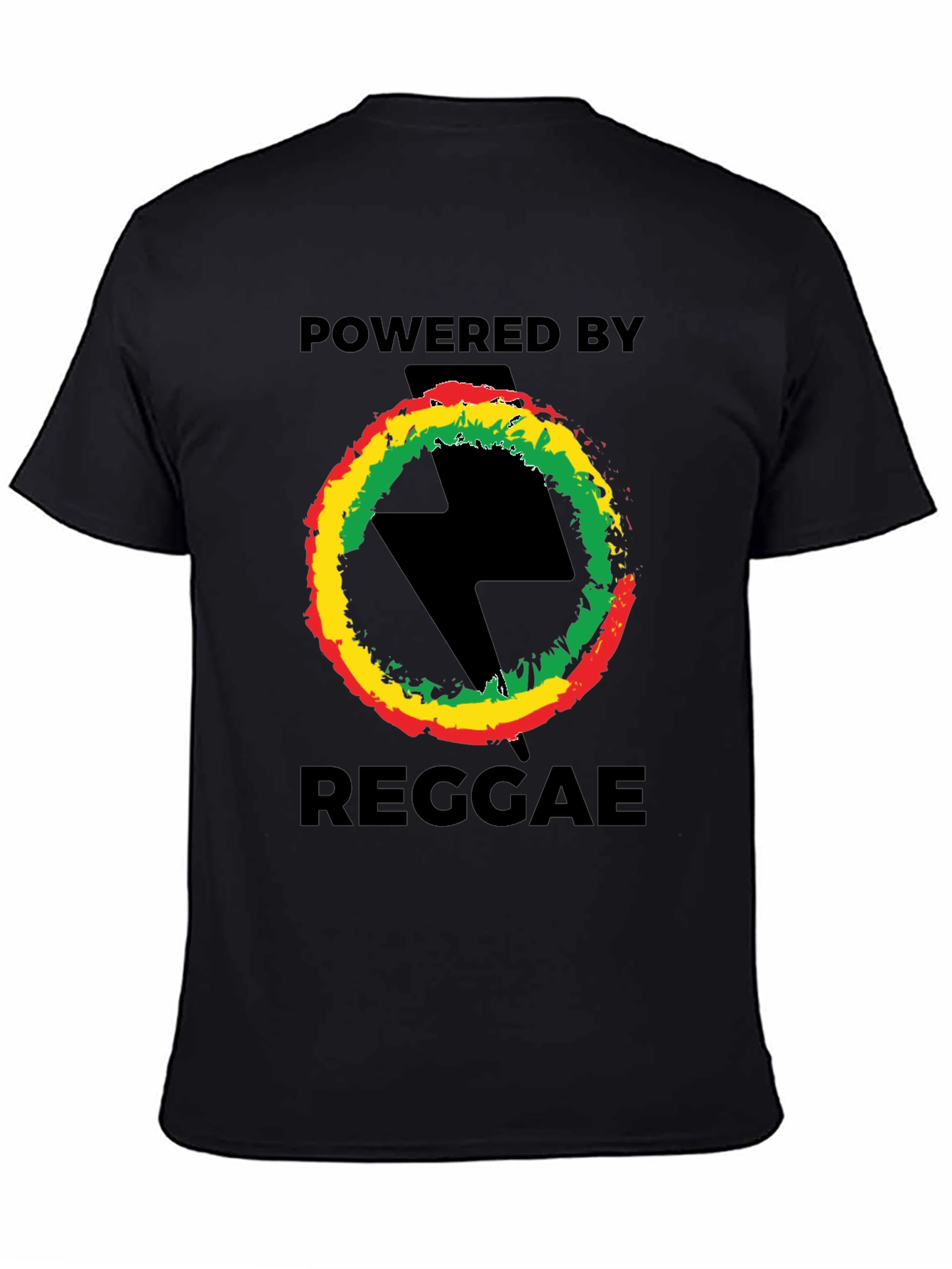 Powered By Reggae T-Shirt - Black