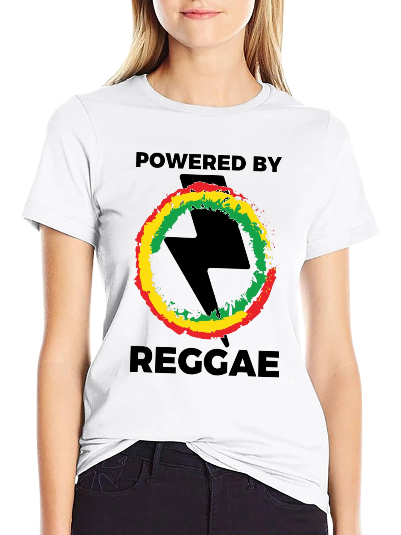 Powered By Reggae T-Shirt - Black