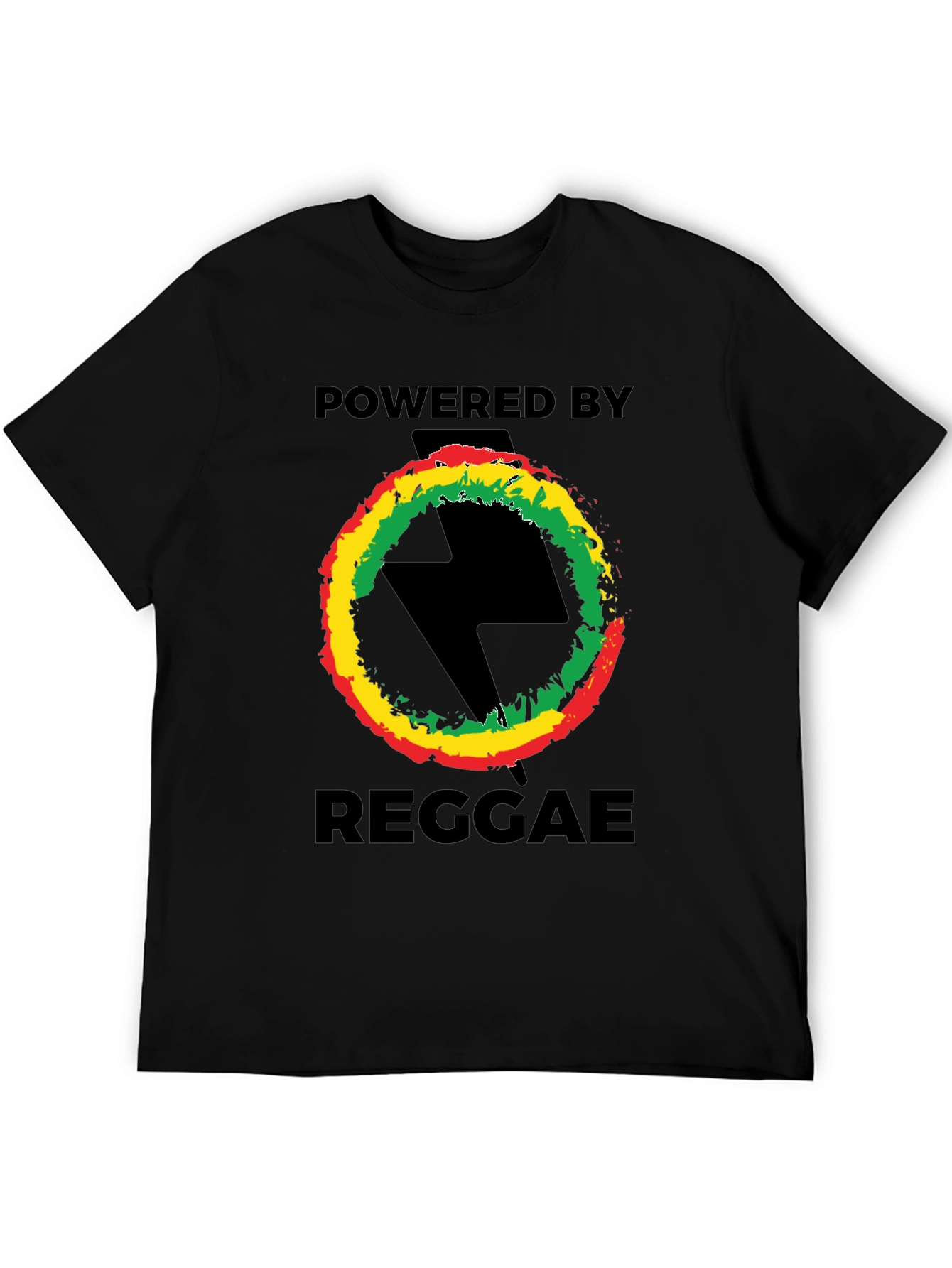 Powered By Reggae T-Shirt - Black