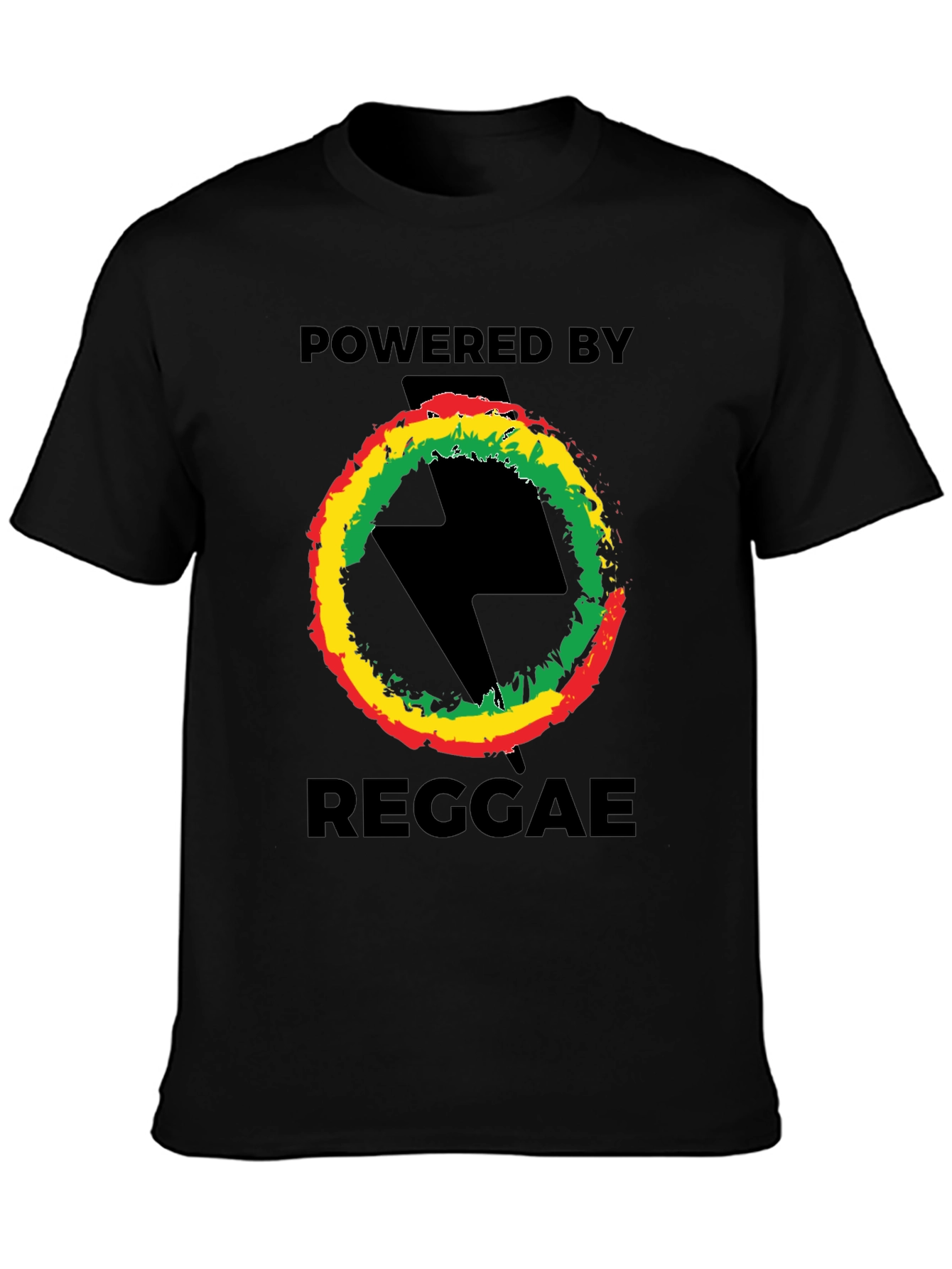 Powered By Reggae T-Shirt - Black