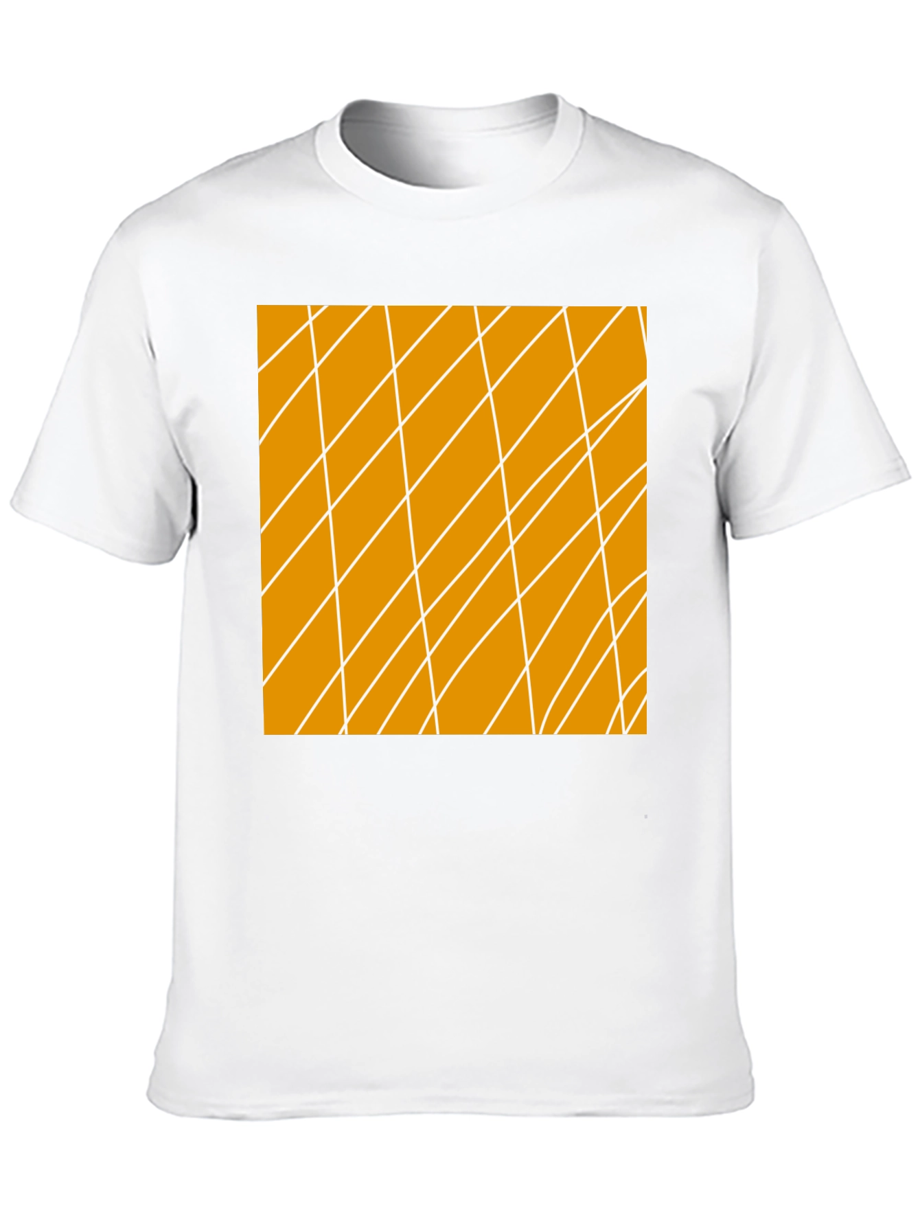 Geometric Lines Graphic Black T-Shirt
