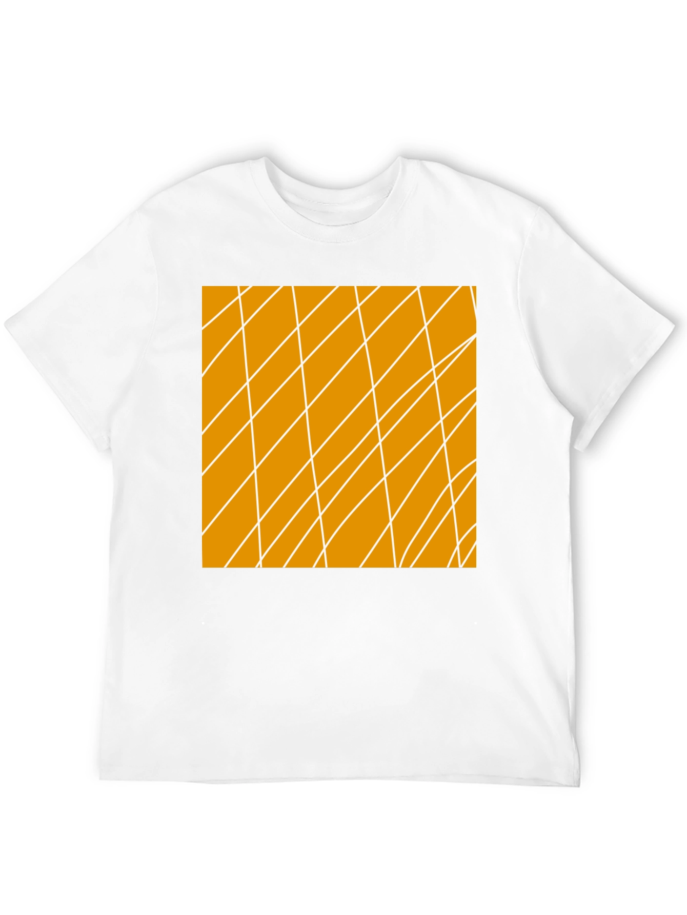 Geometric Lines Graphic Black T-Shirt