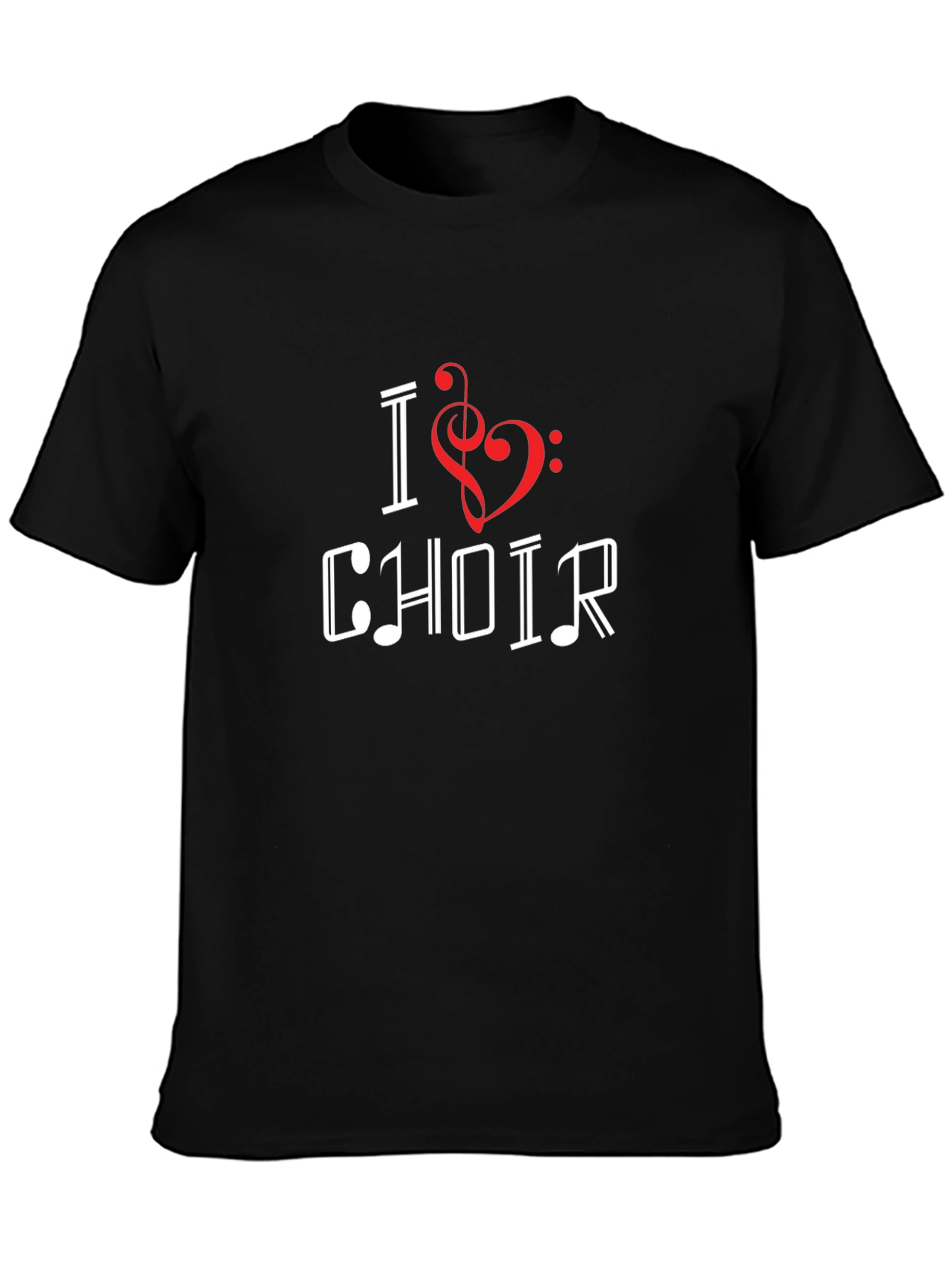 I Heart Choir Music Lover Black T-Shirt