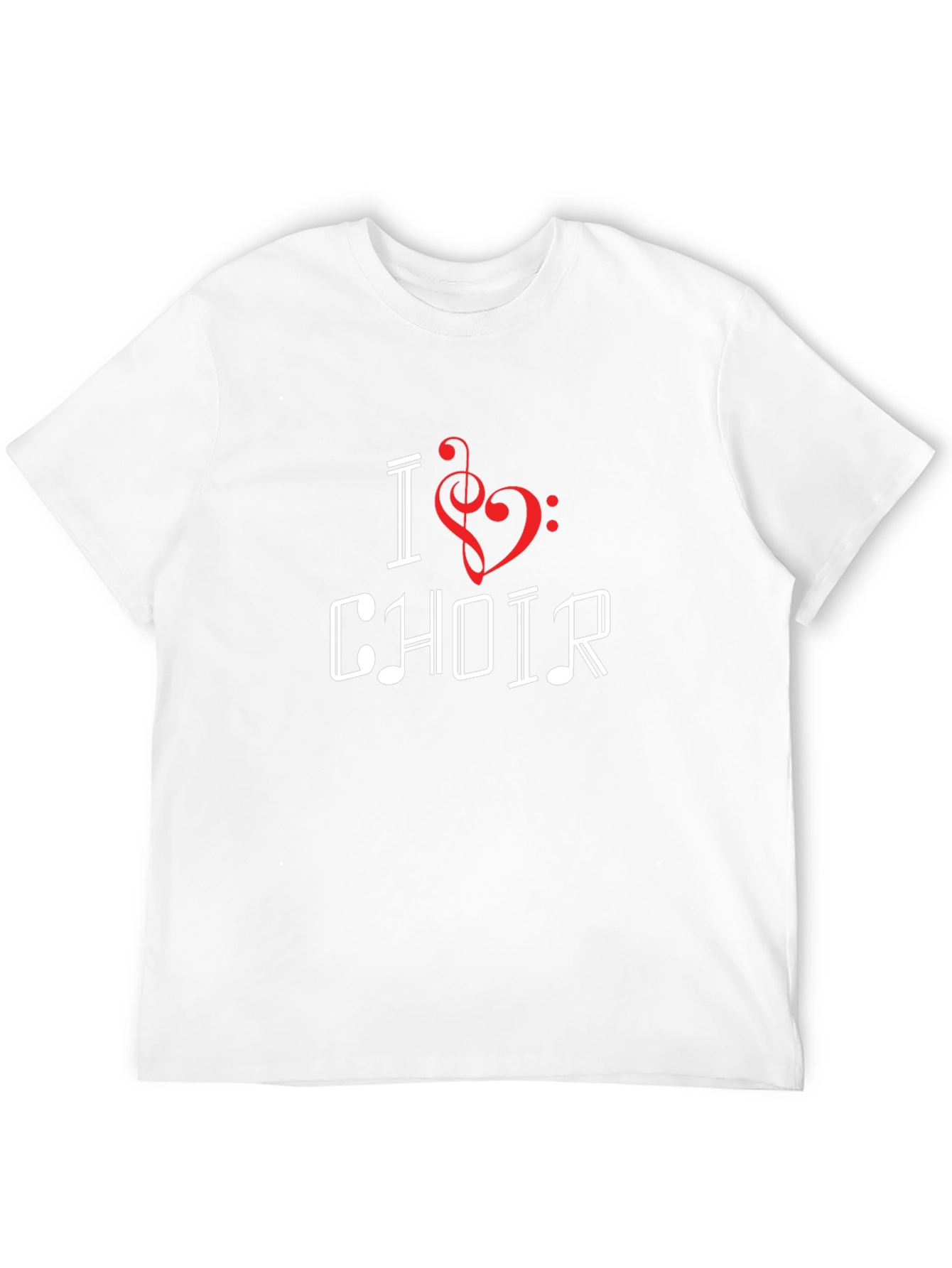 I Heart Choir Music Lover Black T-Shirt