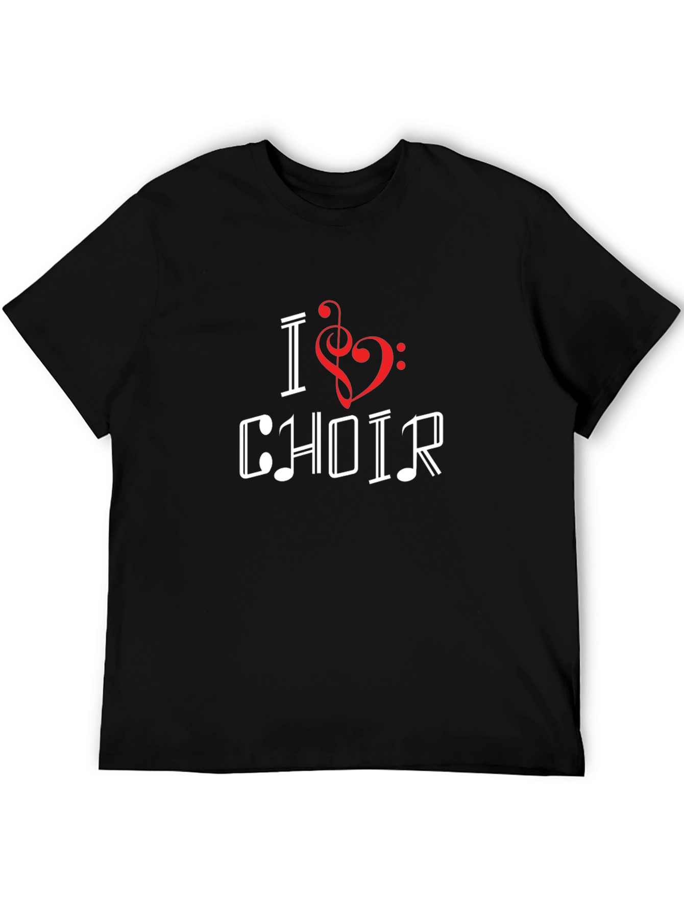 I Heart Choir Music Lover Black T-Shirt