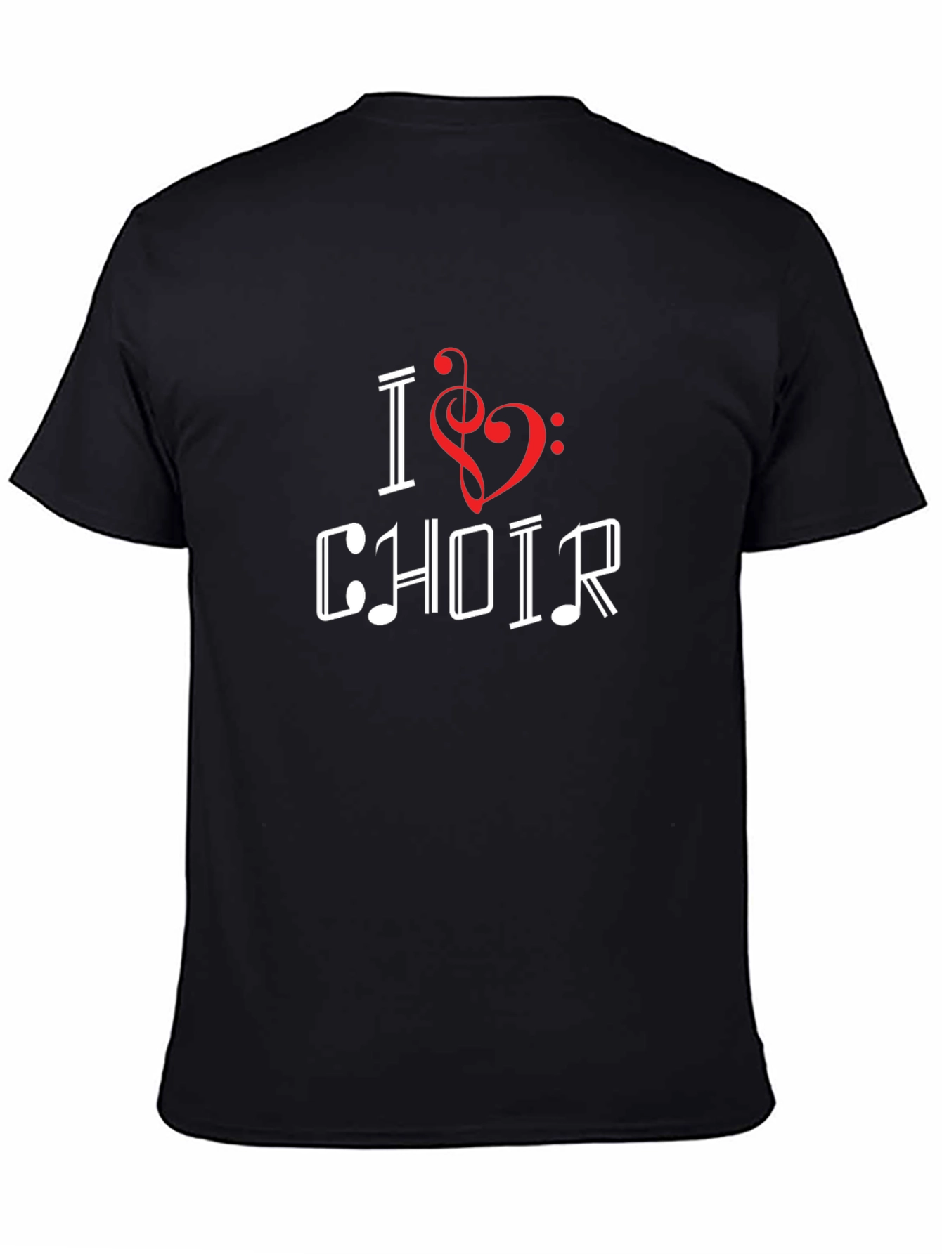 I Heart Choir Music Lover Black T-Shirt