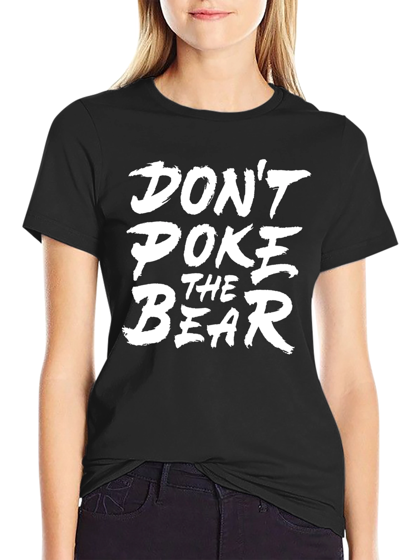Dont Poke the Bear Black Graphic T-Shirt