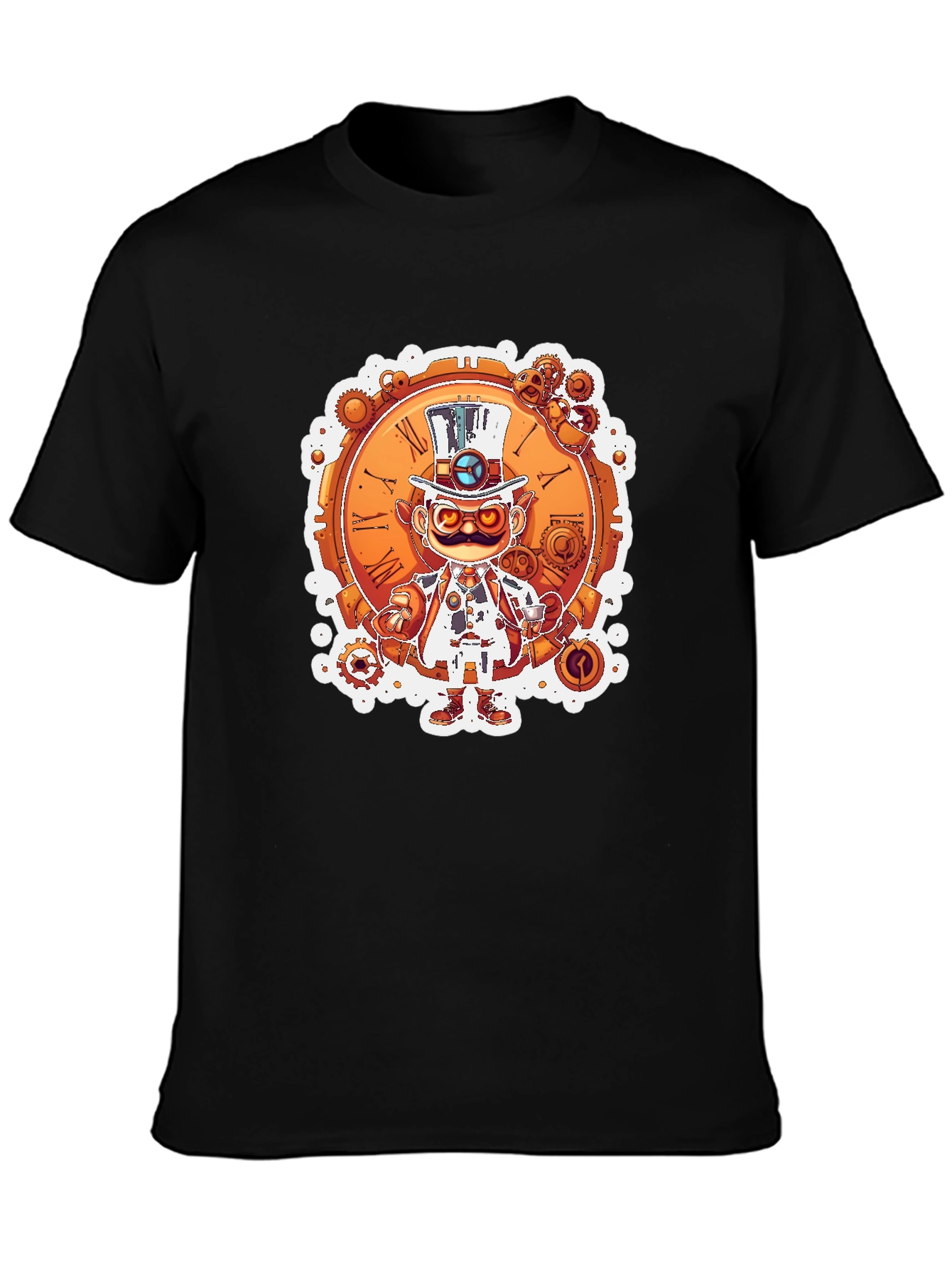 Steampunk Character Graphic T-Shirt - Unique Design
