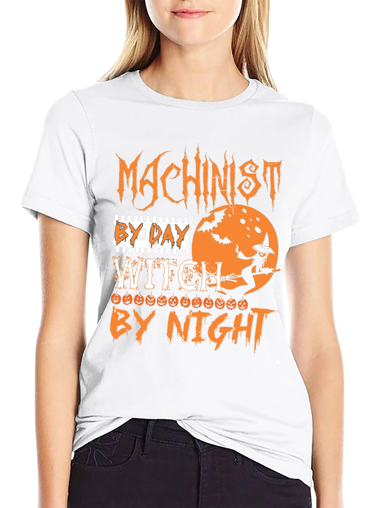 Machinist Witch Halloween T-Shirt