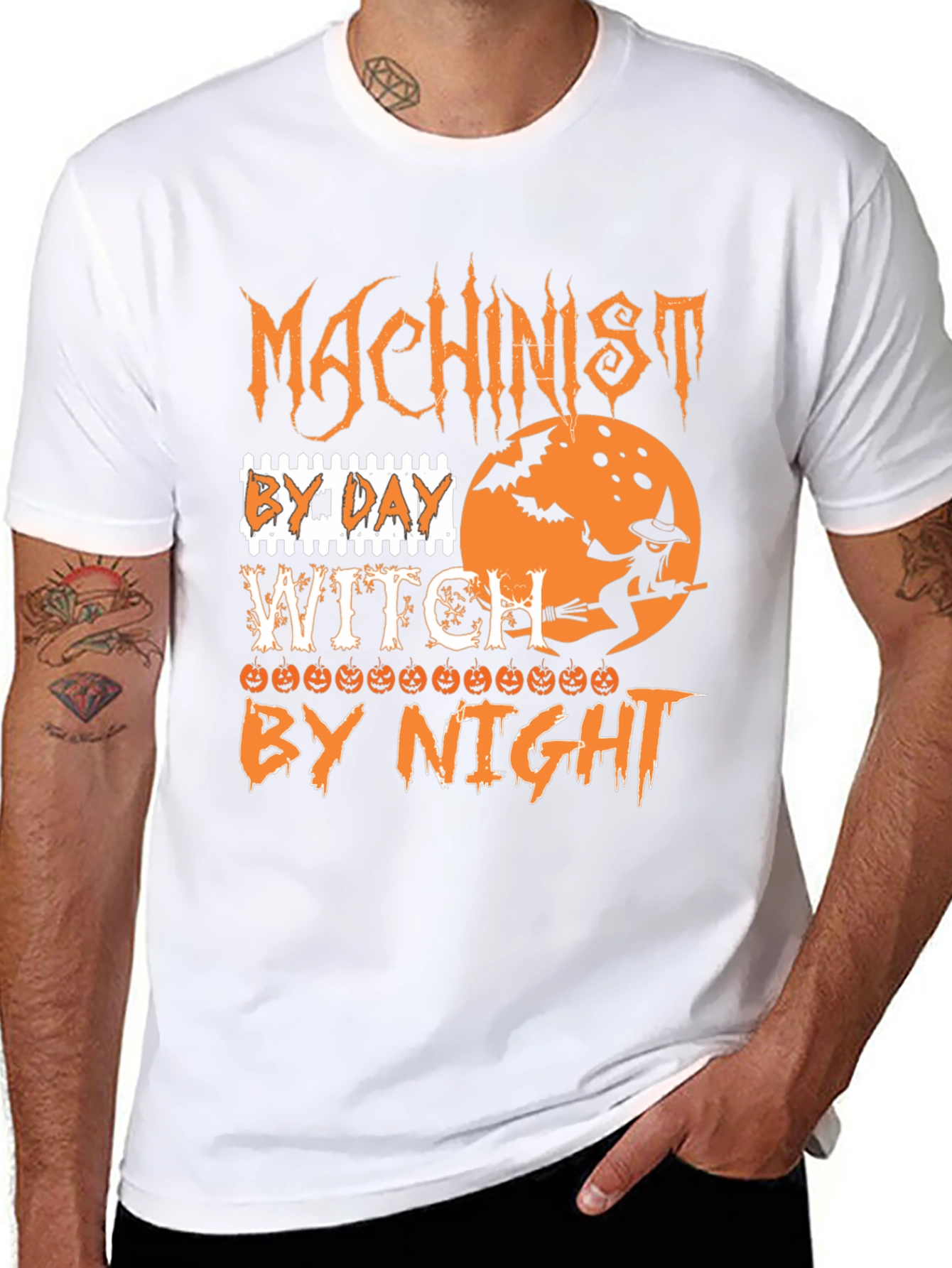 Machinist Witch Halloween T-Shirt