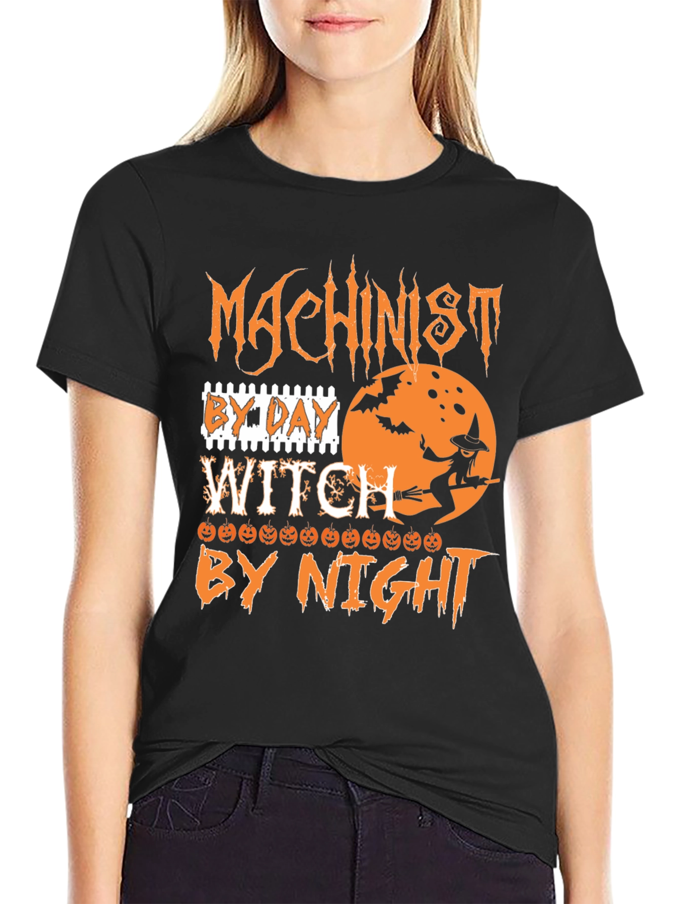 Machinist Witch Halloween T-Shirt