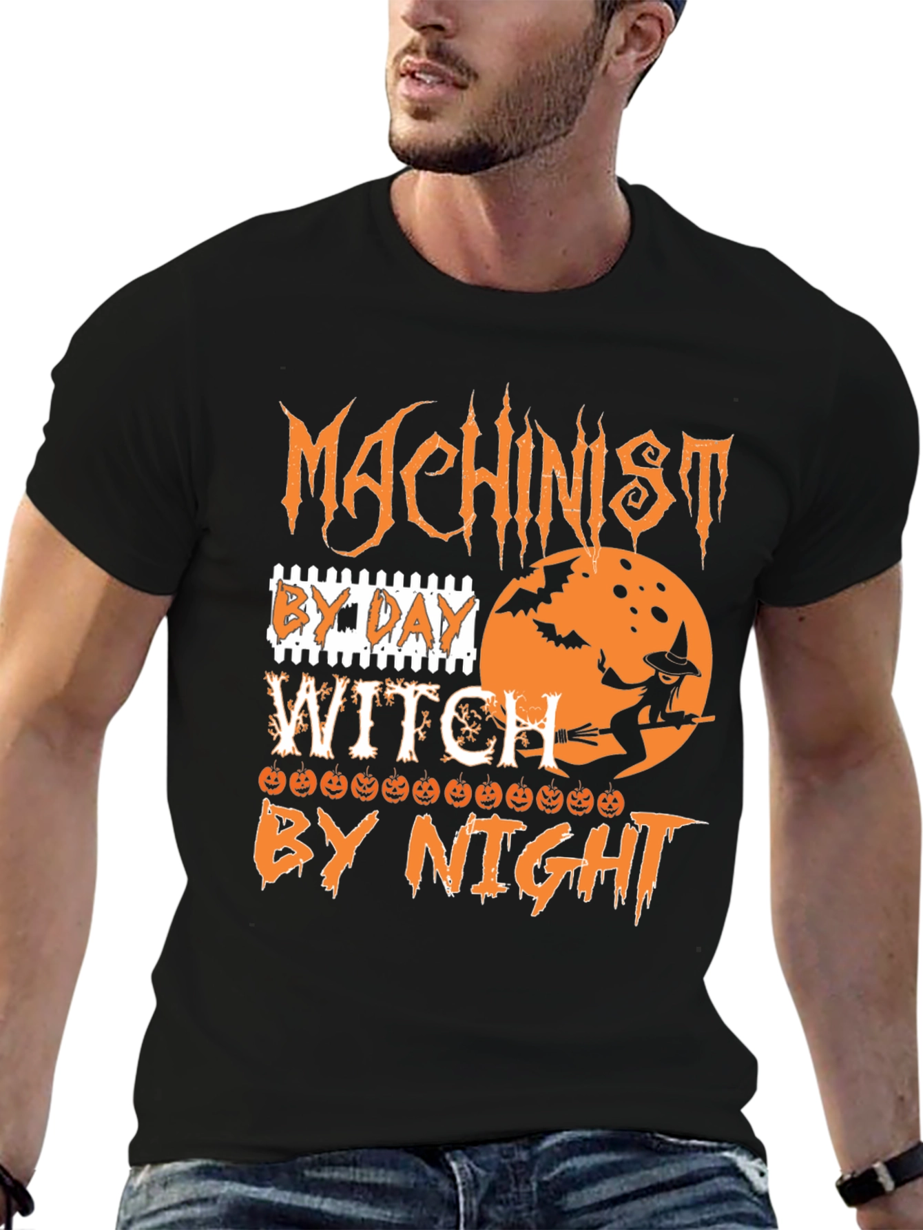 Machinist Witch Halloween T-Shirt