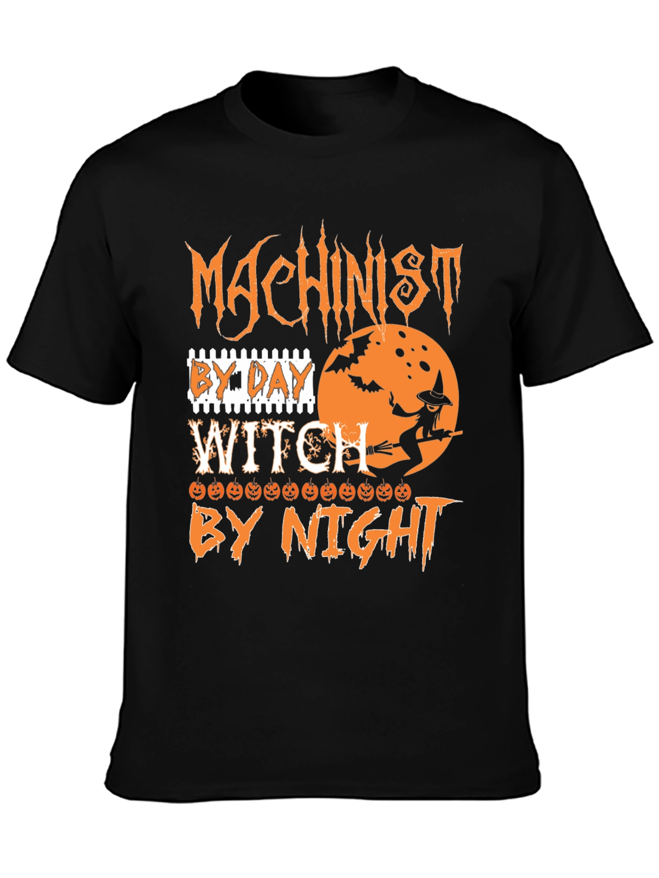 Machinist Witch Halloween T-Shirt